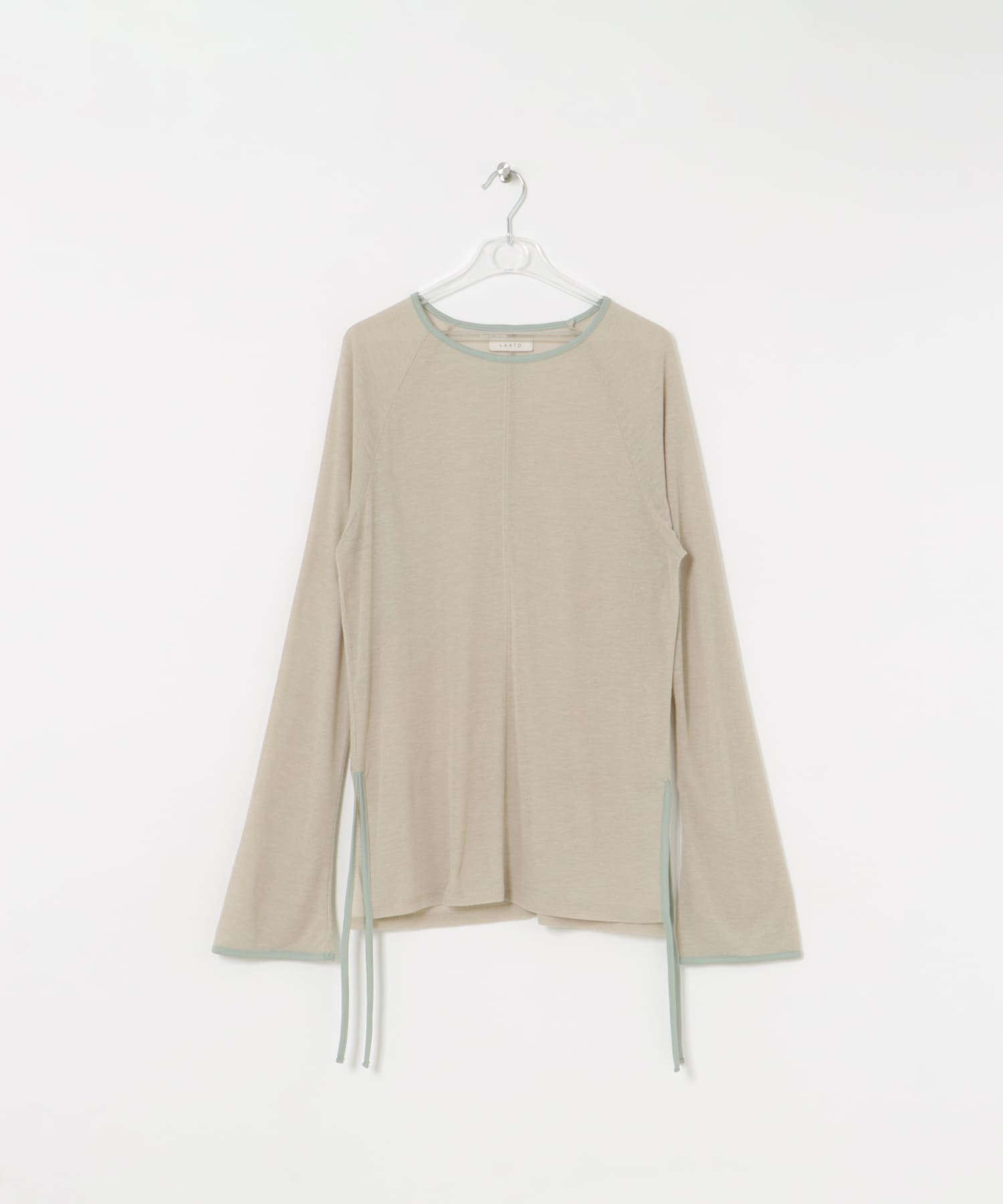 piping sheer tee ラテ FREE