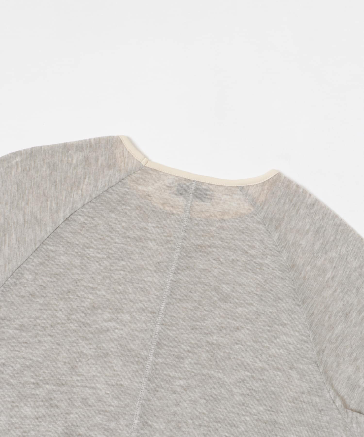 piping sheer tee ネズミ FREE