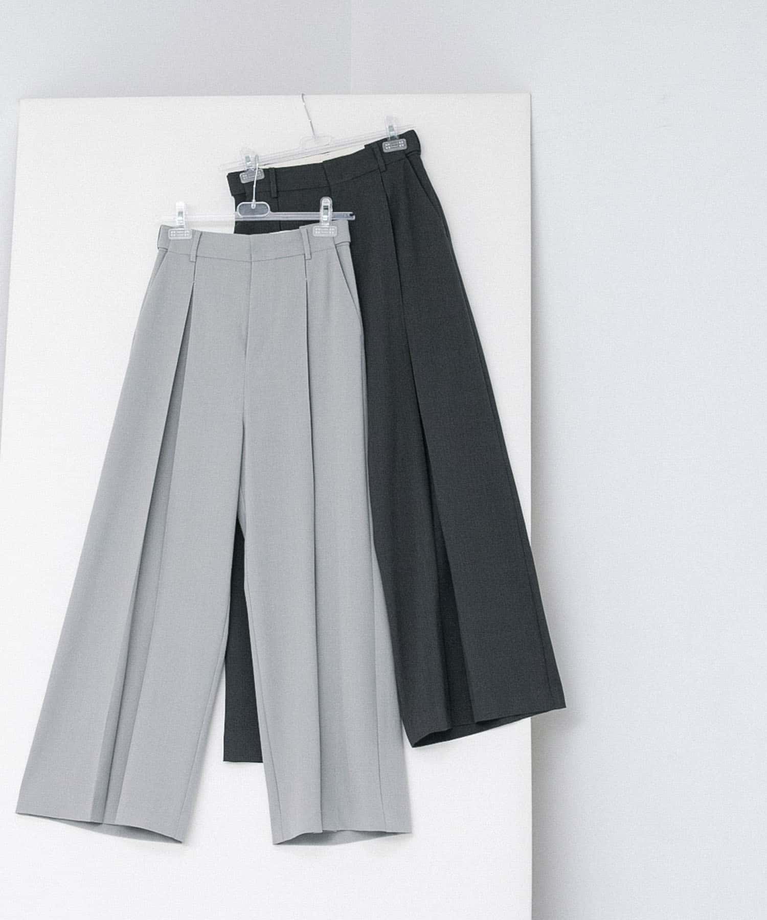 wide tack pants セメント M