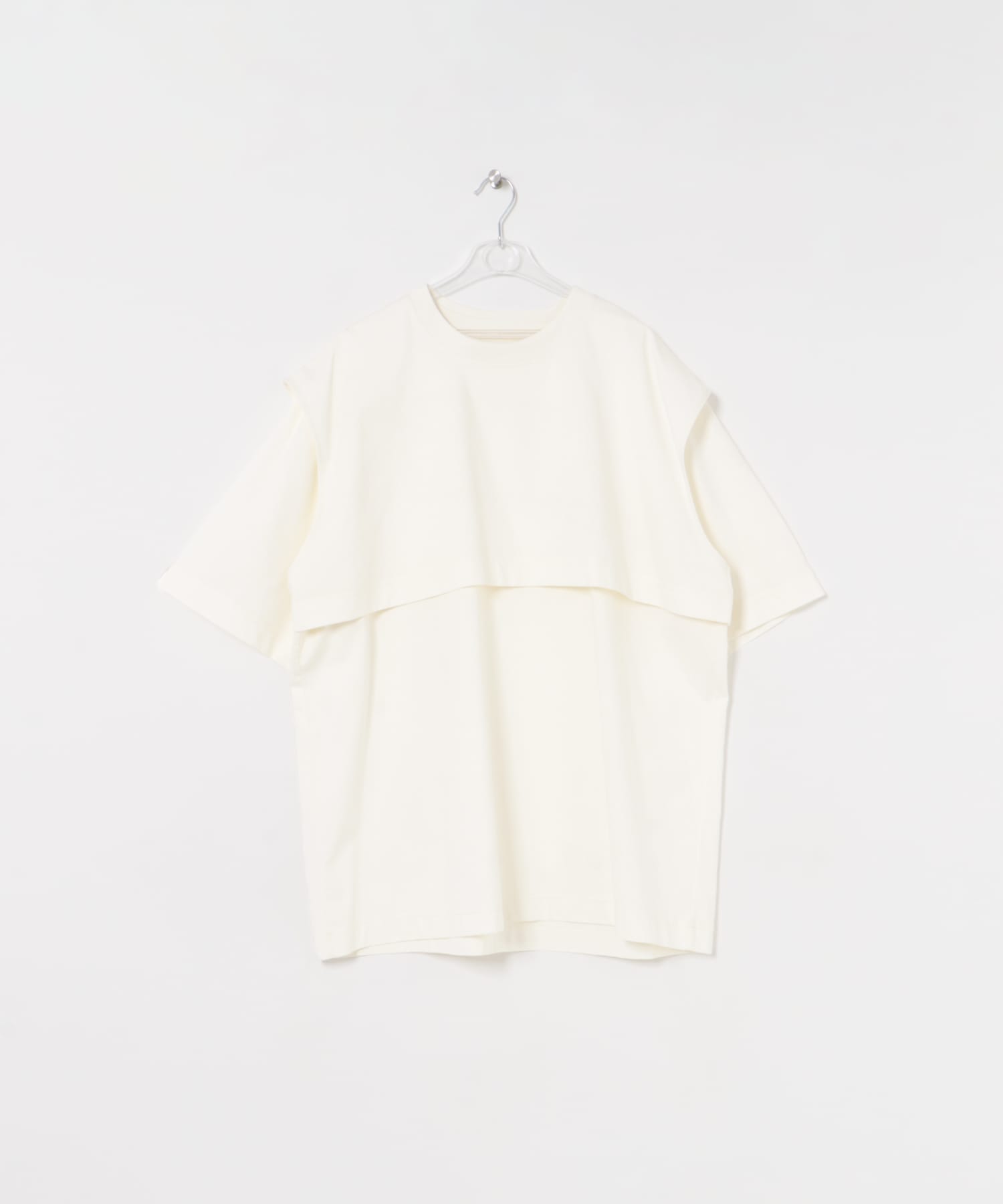 layered big tee クリーム FREE