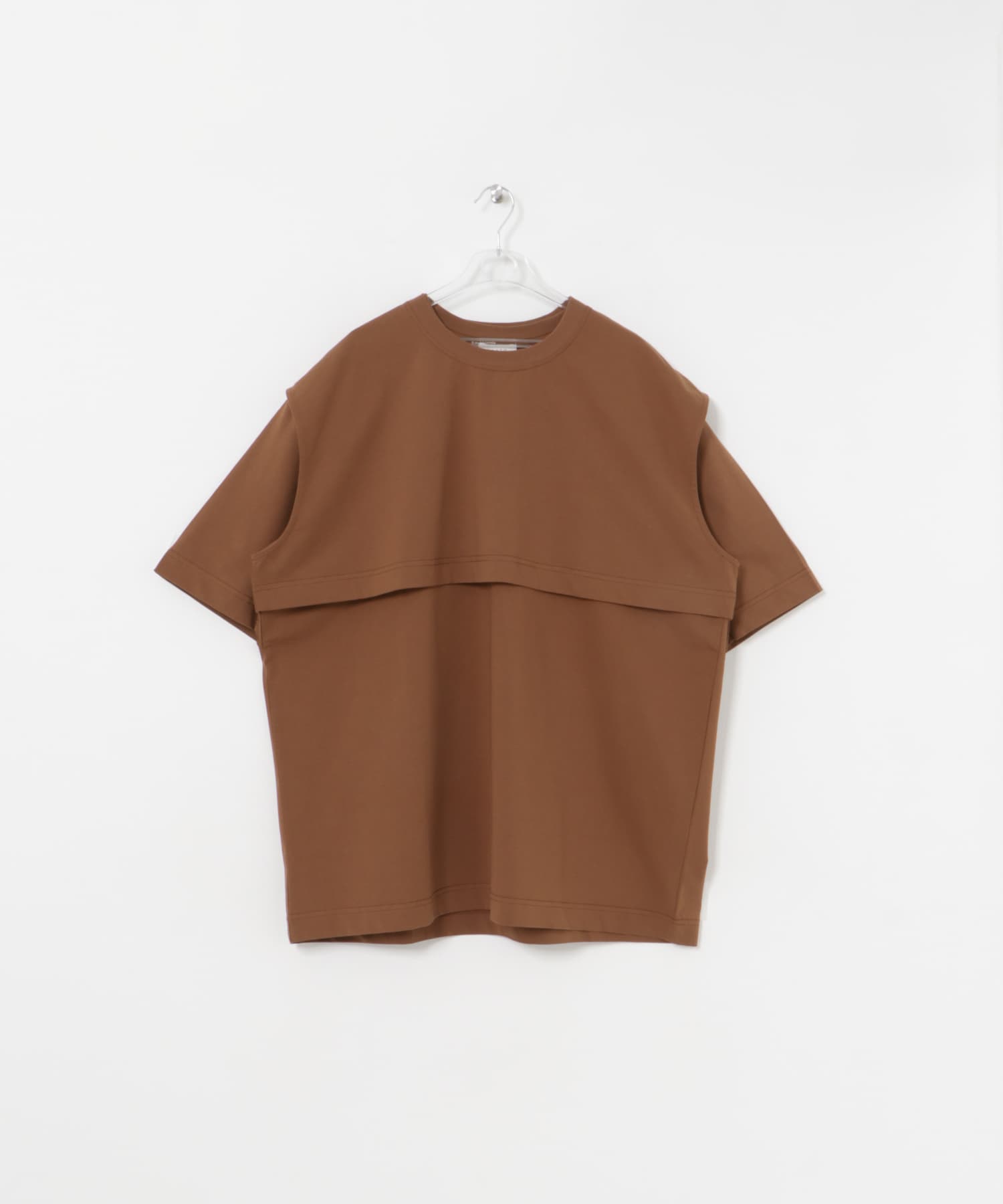 layered big tee キャラメル FREE