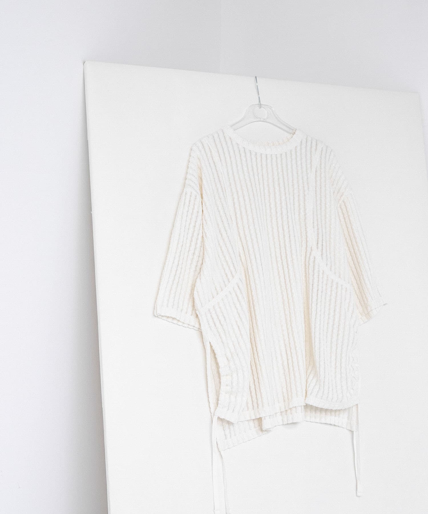 lace slit tee クリーム FREE