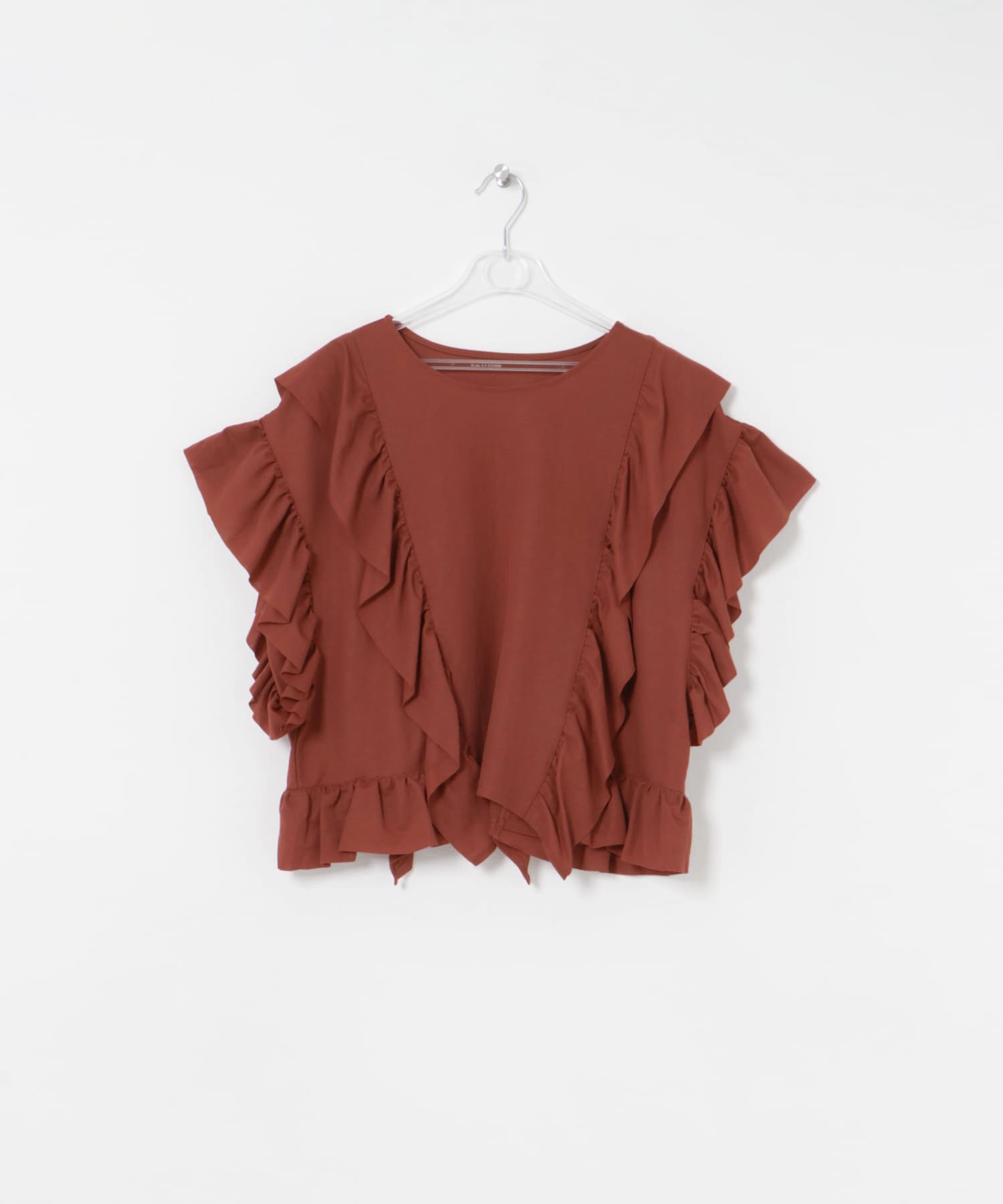 frill frill tee マロン FREE