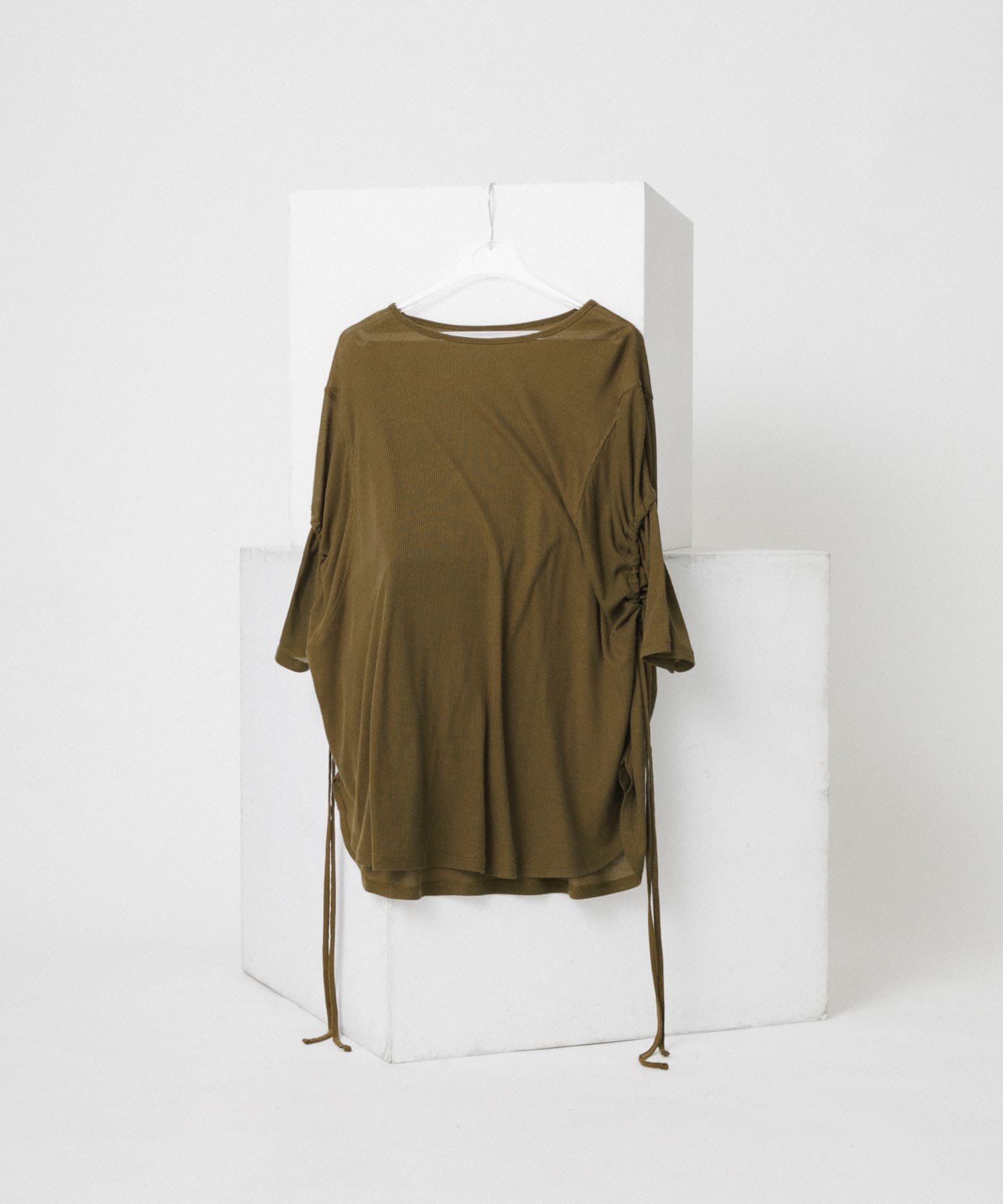 string sheer dolman  tee モス FREE