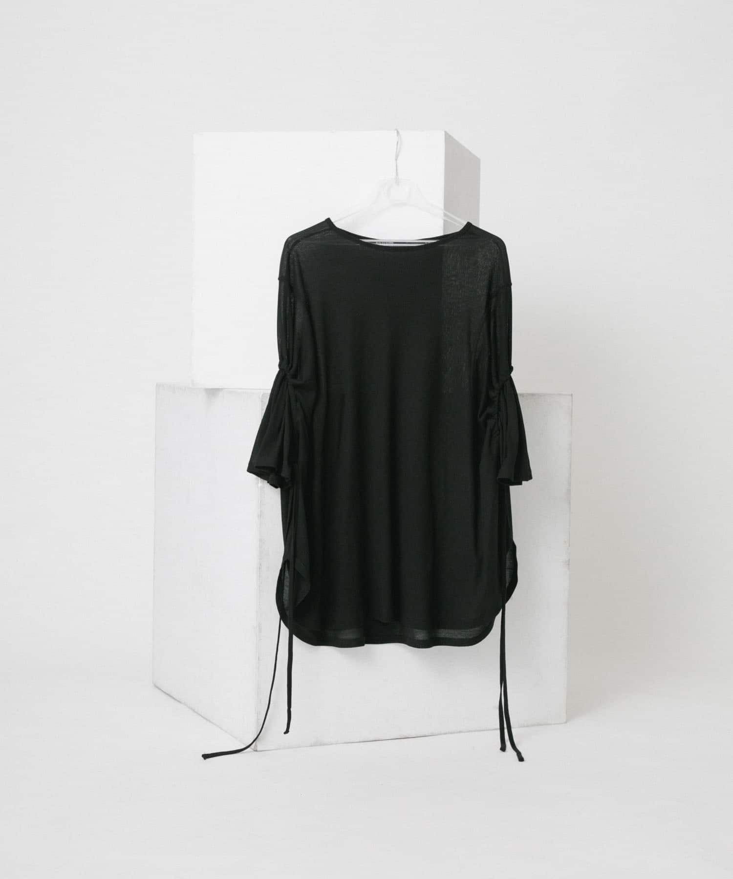 string sheer dolman  tee インク FREE