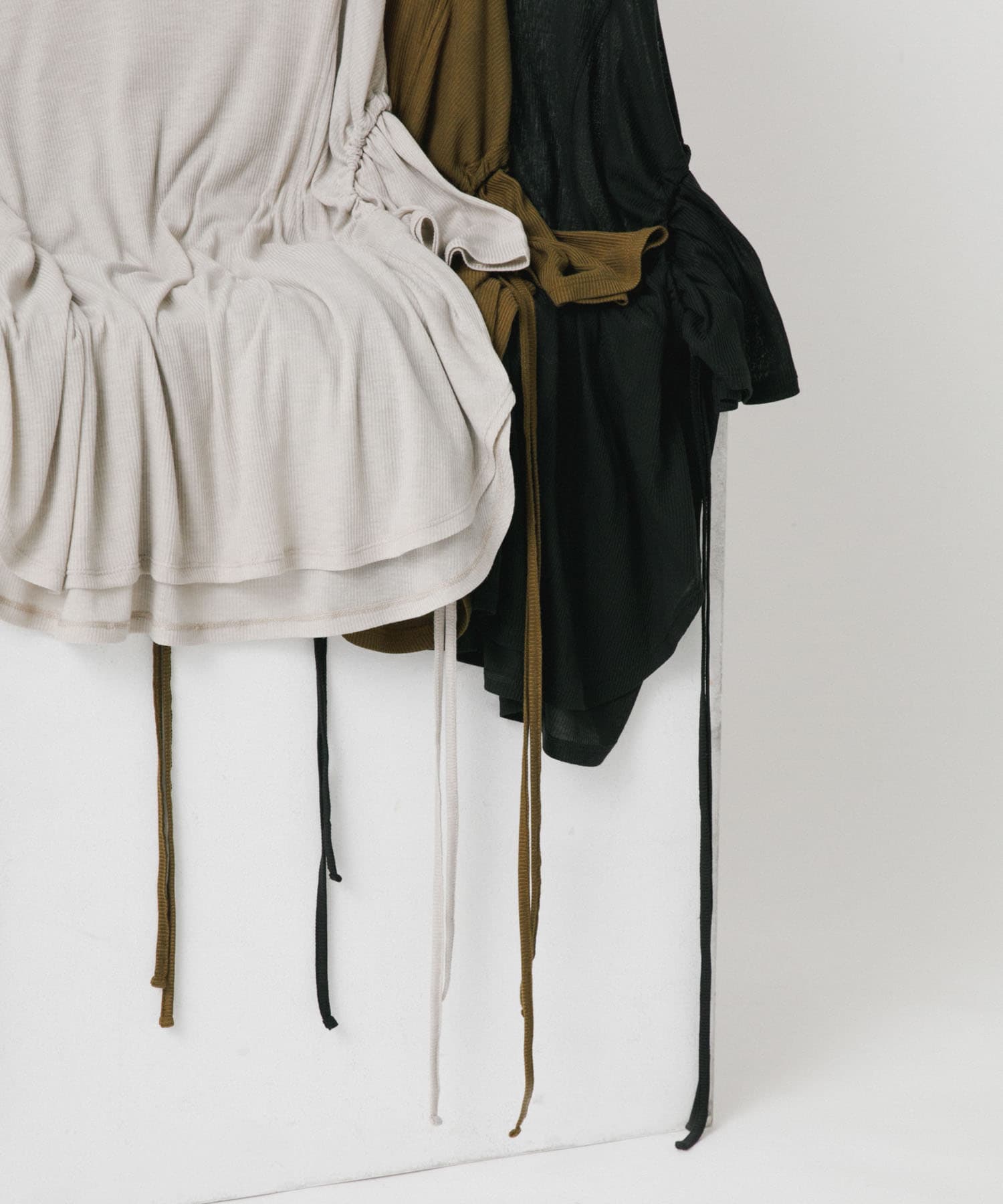 string sheer dolman  tee ミスト FREE