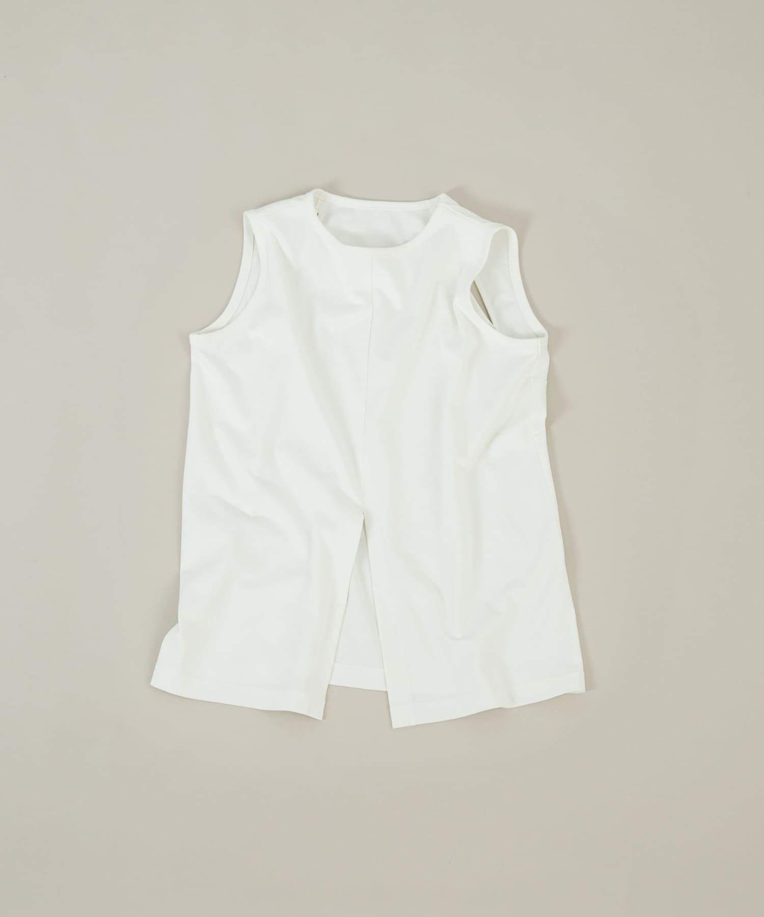slit no sleeve tee パール FREE