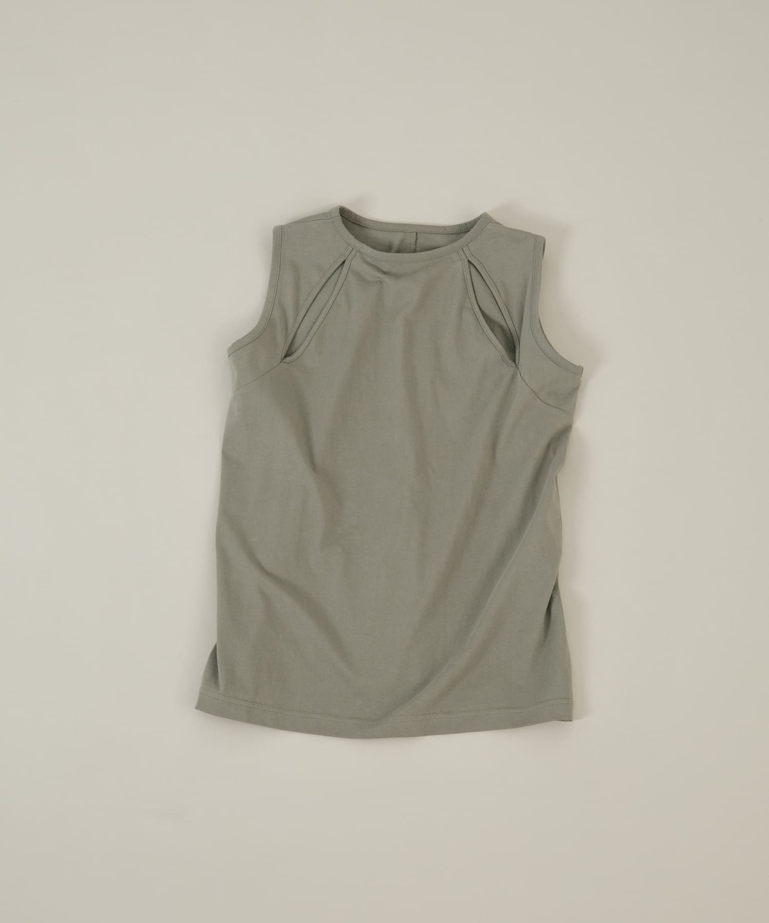 slit no sleeve tee クレイ FREE