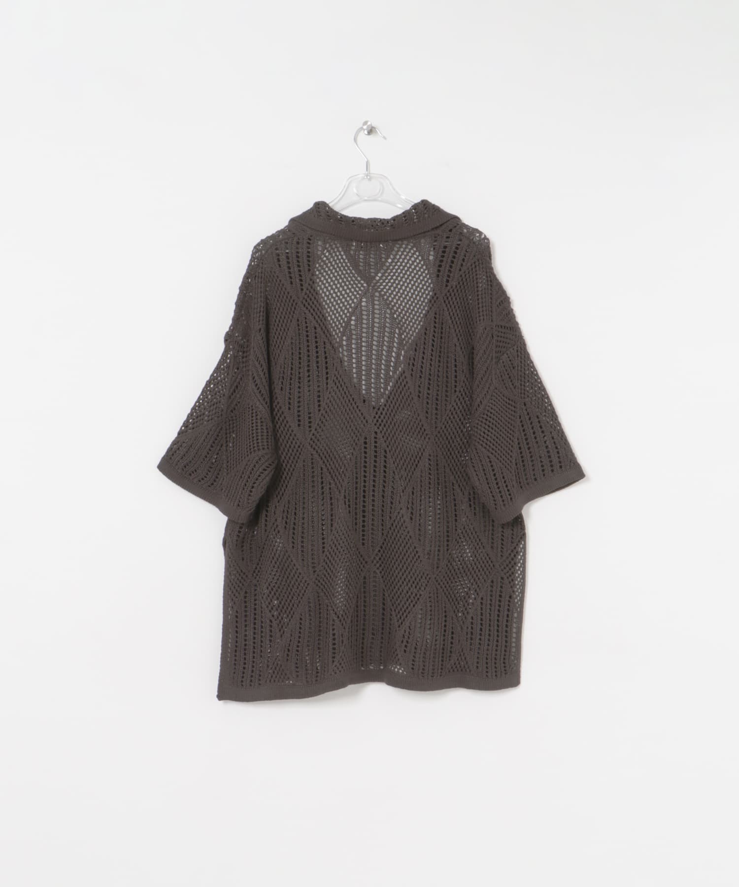 lace knit jacket チョコレート FREE