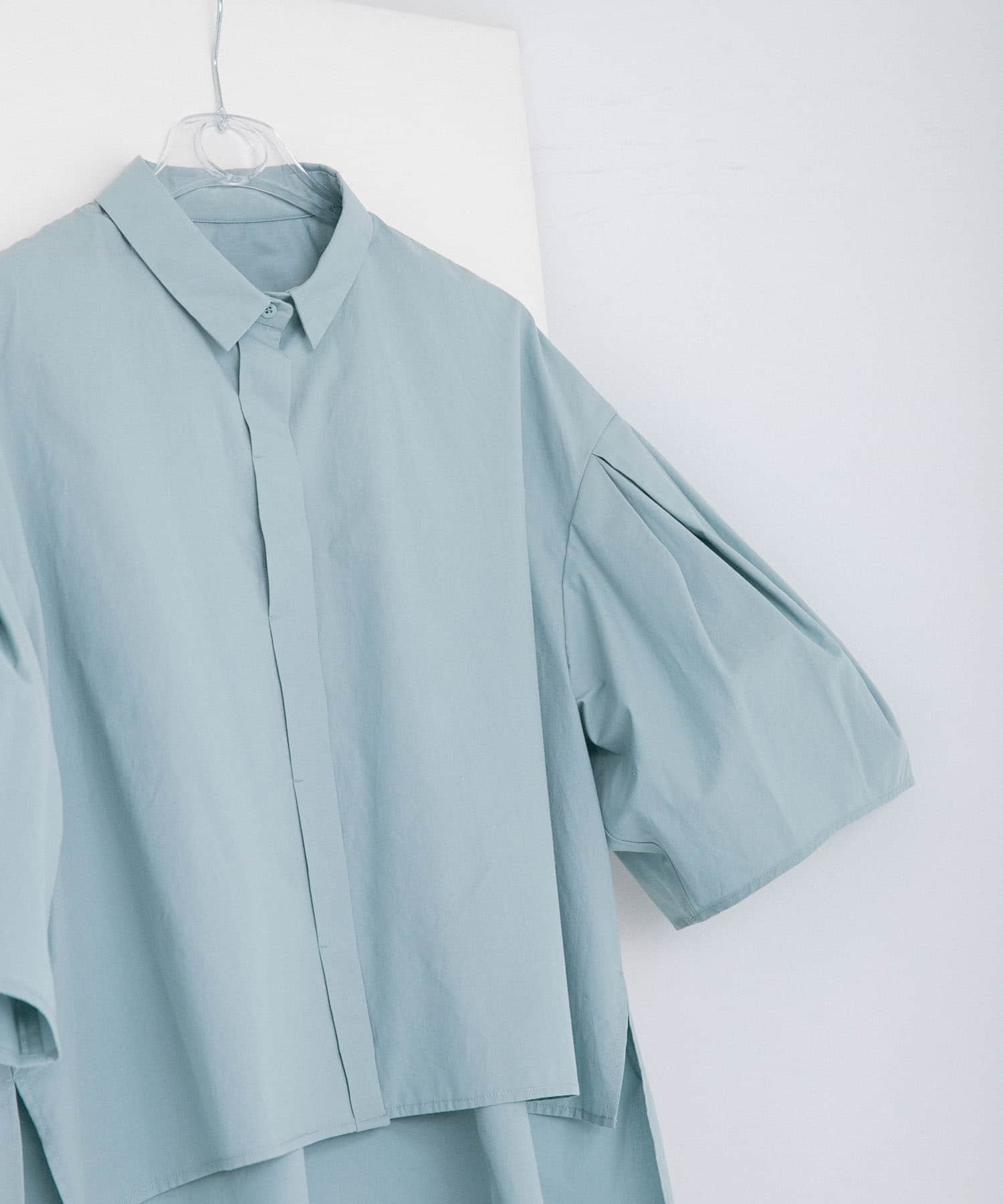 volume sleeve blouse ミント FREE