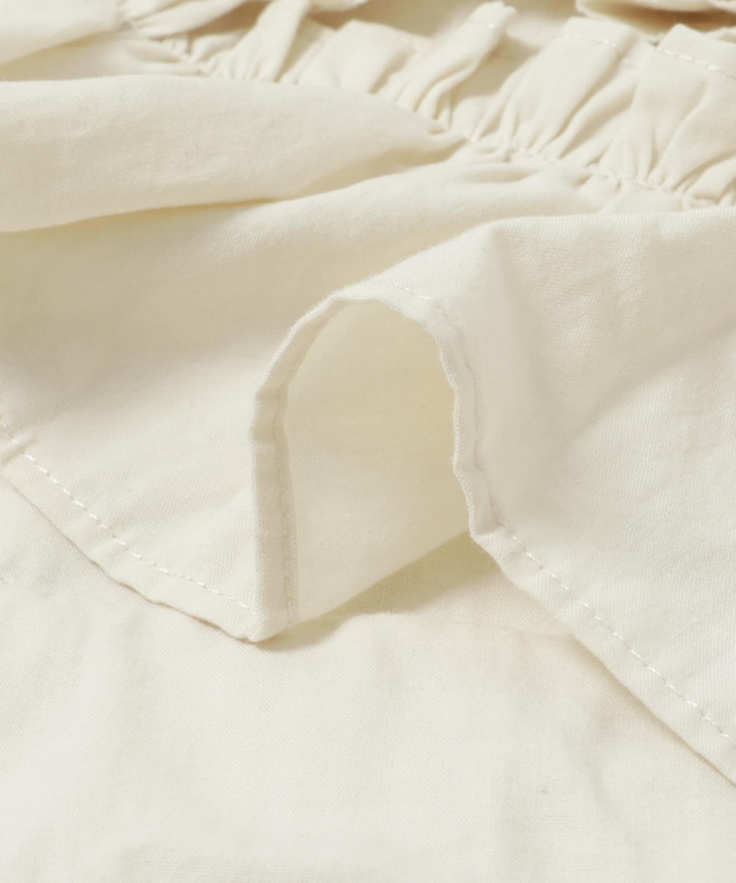 frill no sleeve blouse クリーム FREE