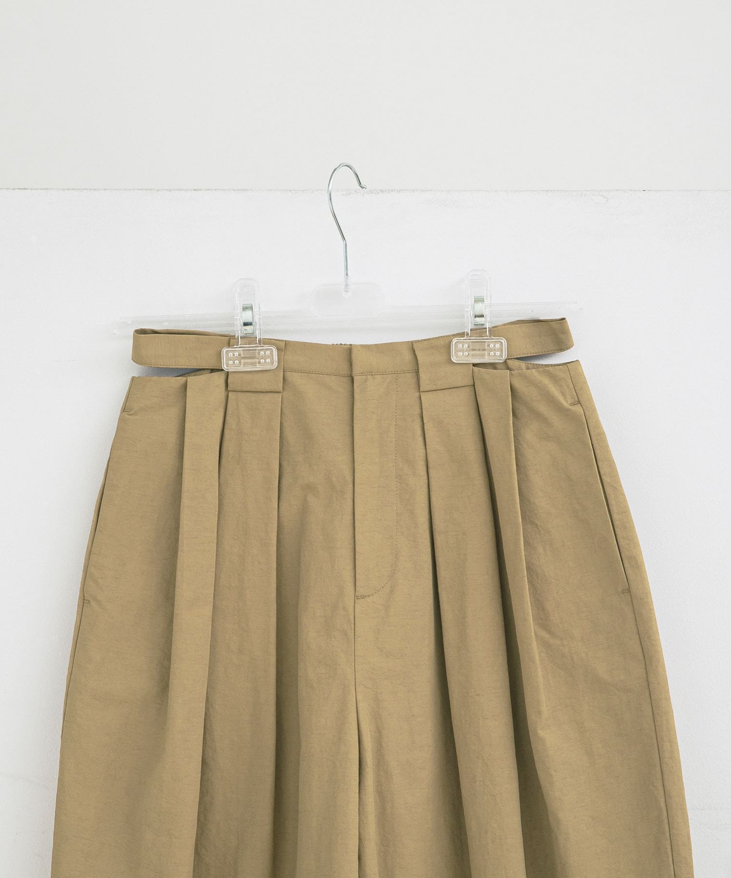 slit tack pants キャメル TALL