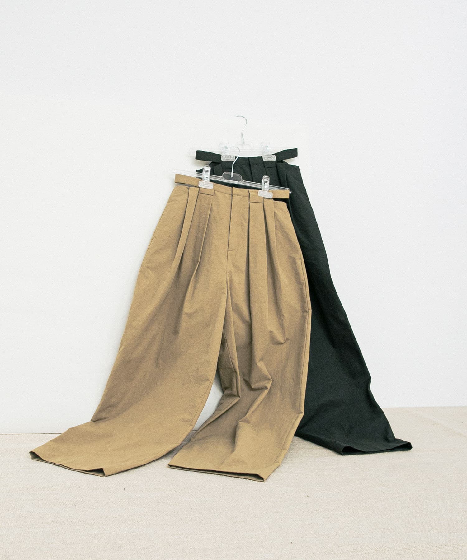 slit tack pants キャメル TALL