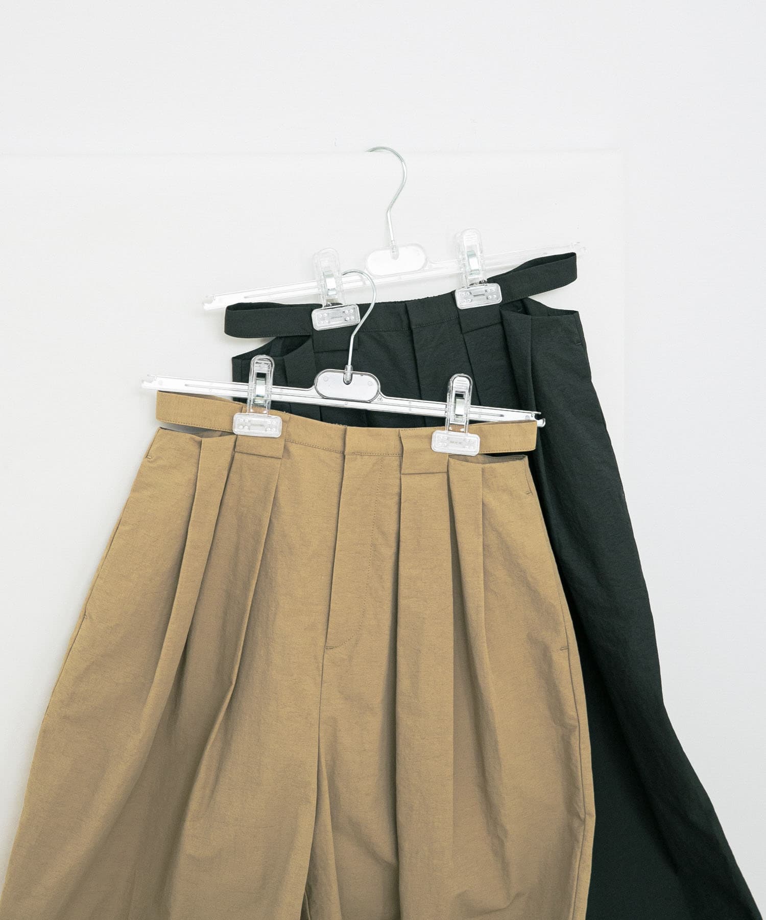 slit tack pants キャメル TALL