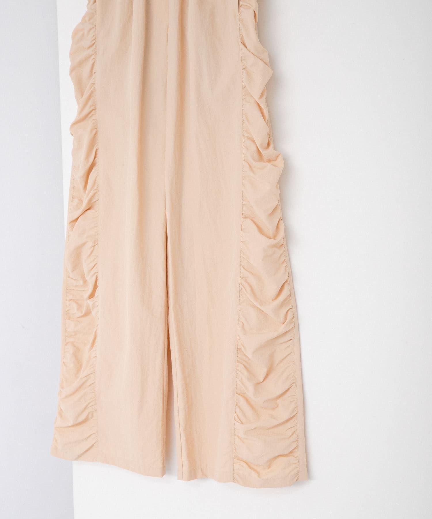 shirring easy pants アプリコット FREE