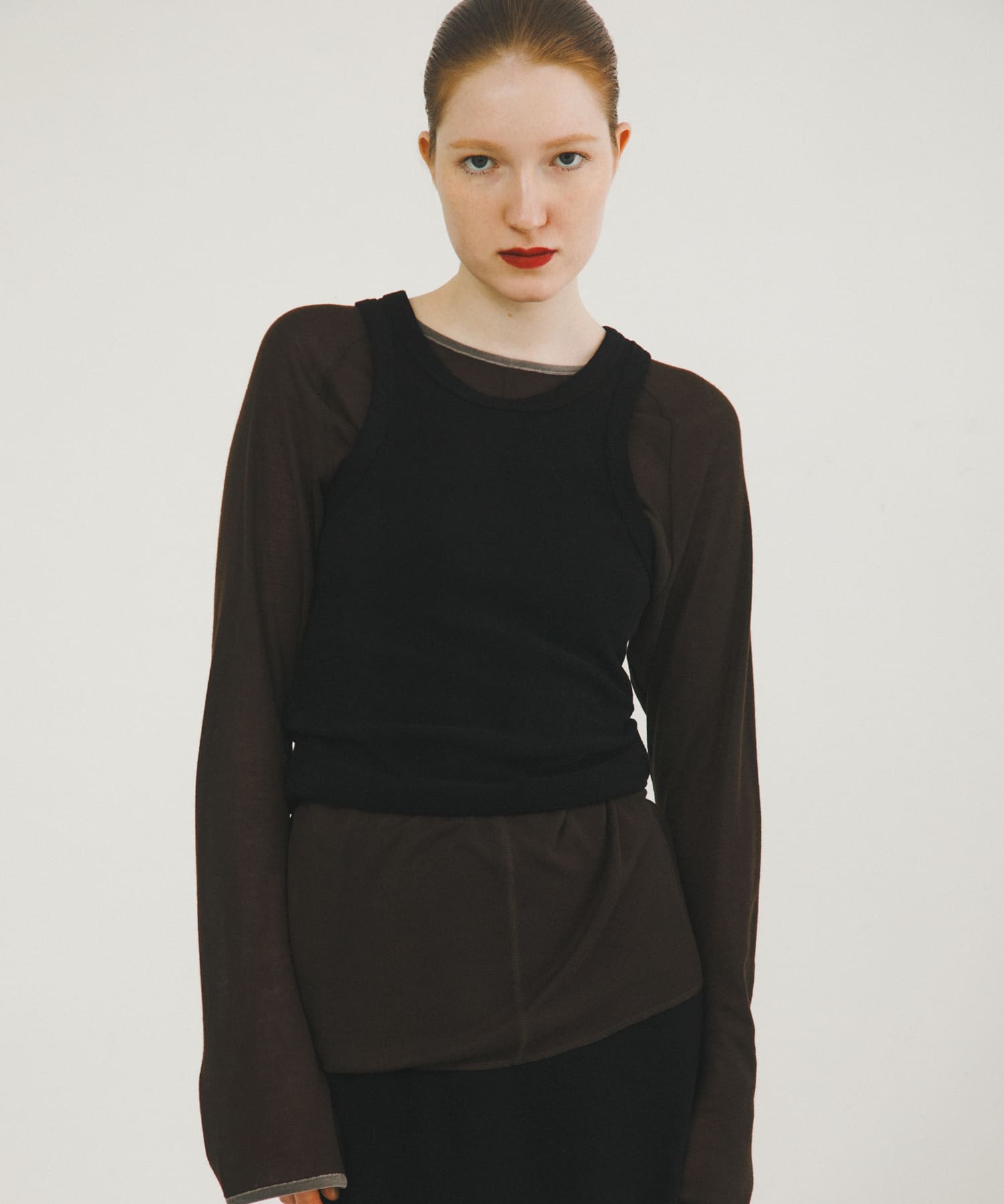 piping velor sheer tee