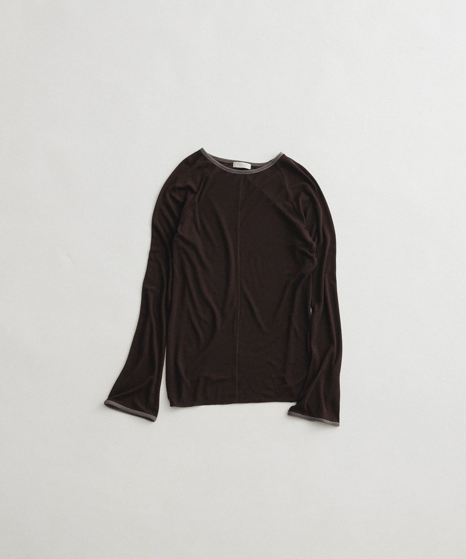 piping velor sheer tee チョコレート FREE