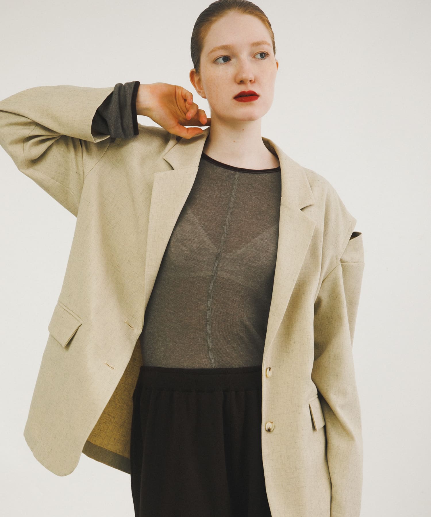 piping velor sheer tee