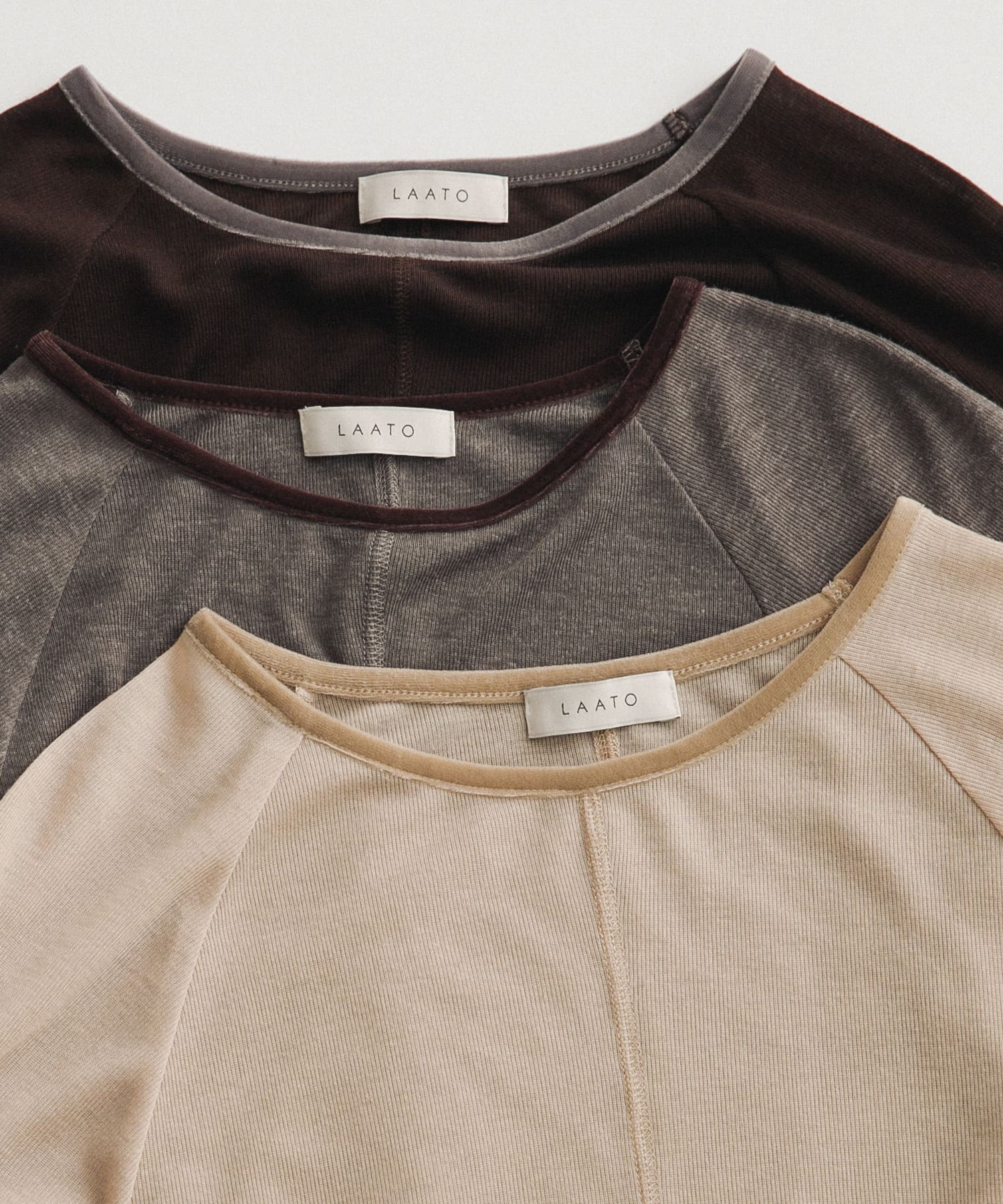 piping velor sheer tee ミスト FREE