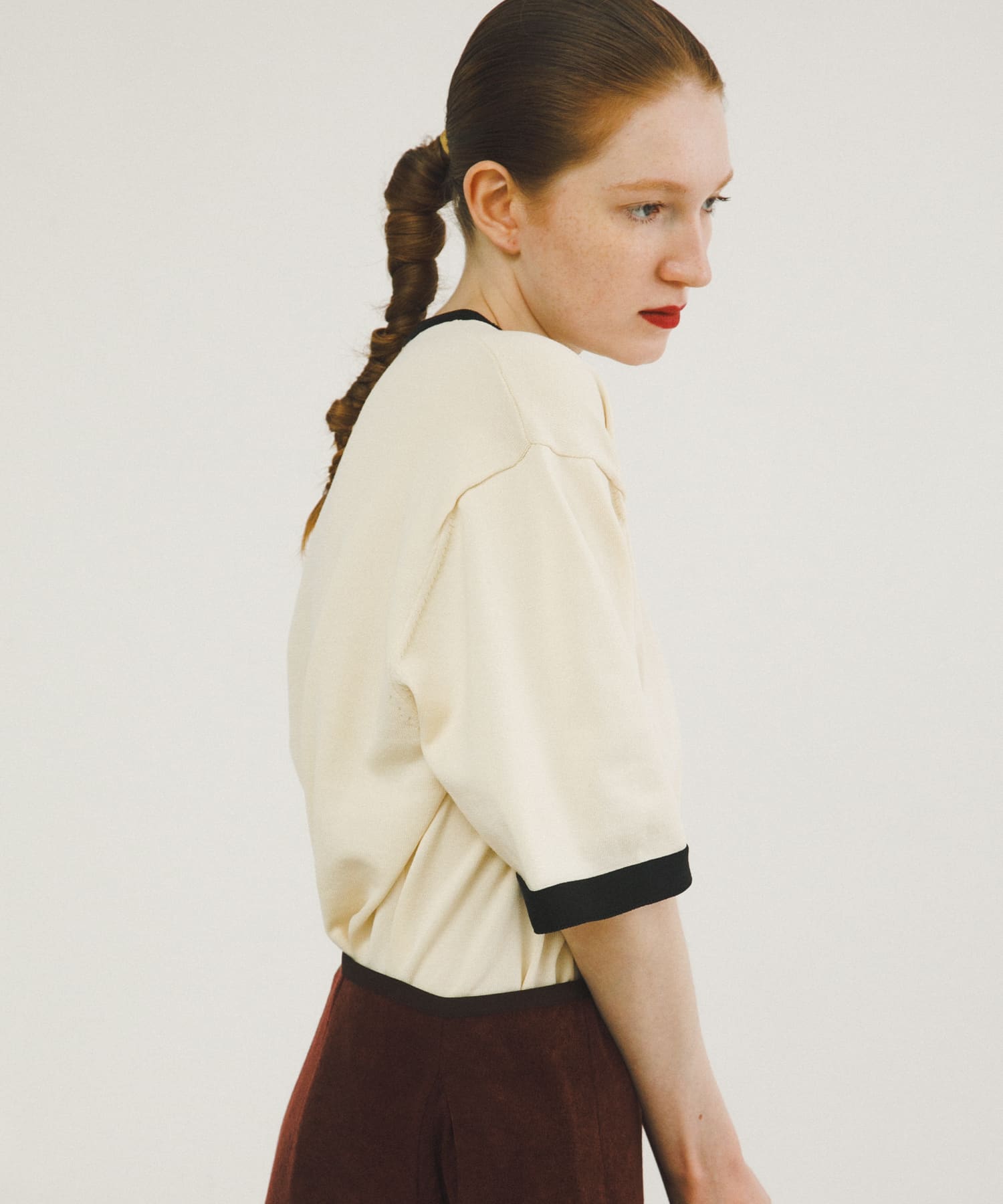 ringer knit tee