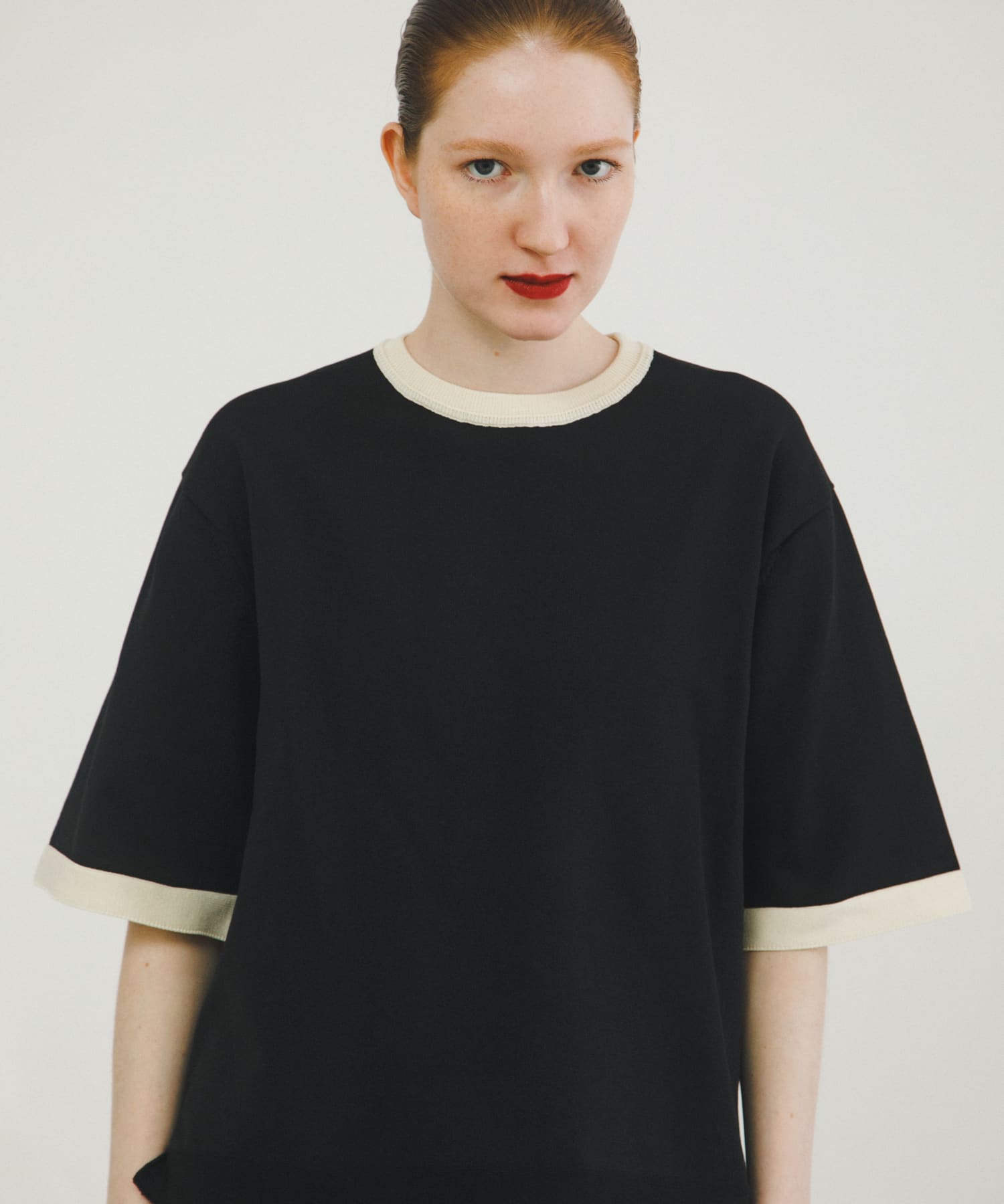ringer knit tee