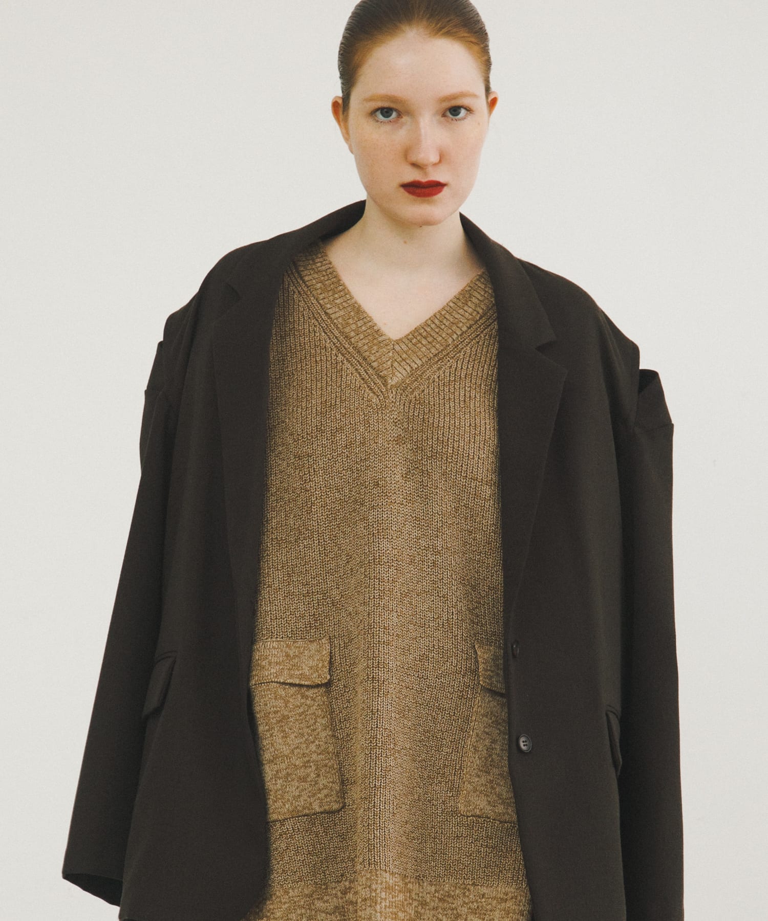 pocketed knit vest
