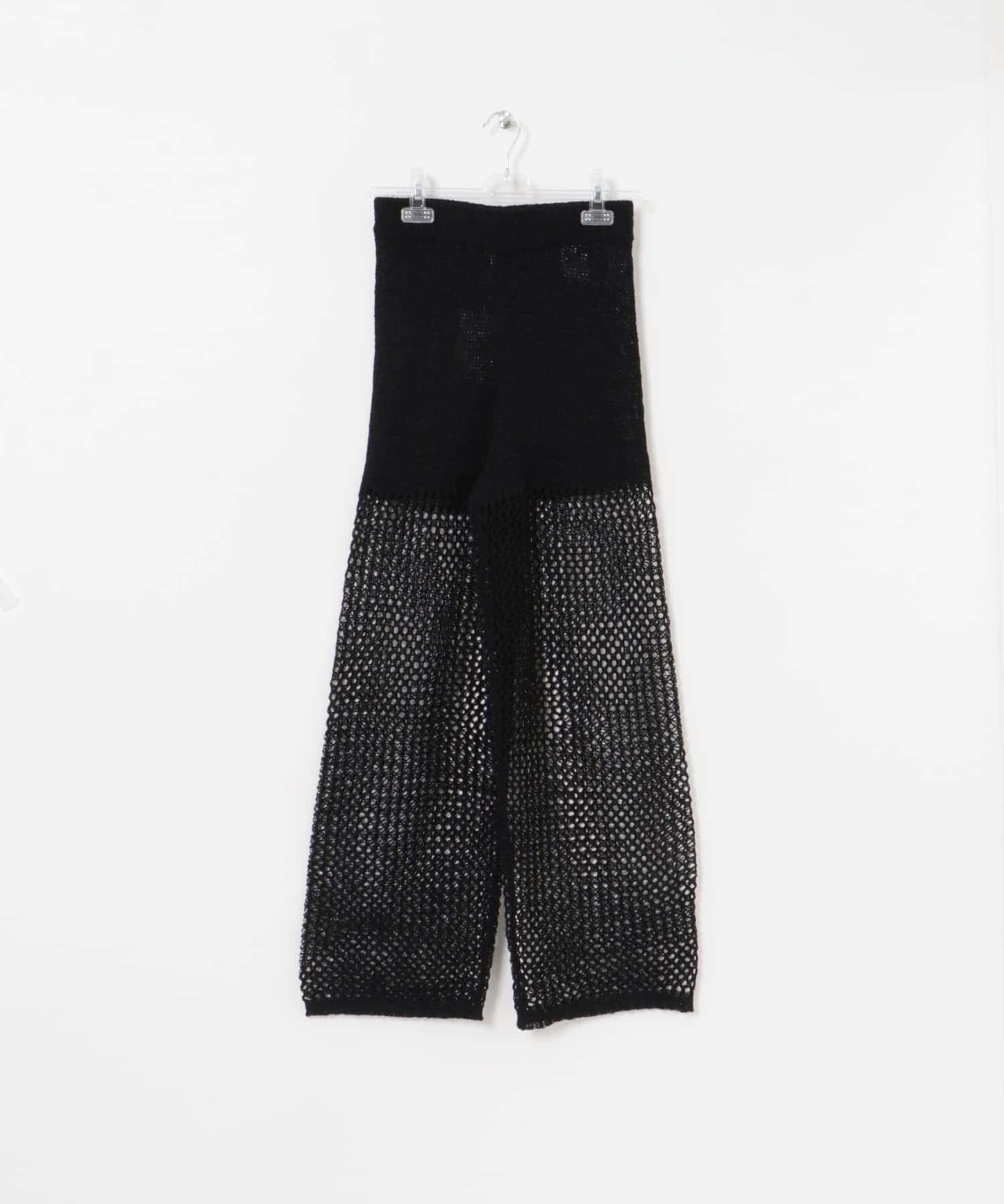 tulle mesh knit pants インク FREE