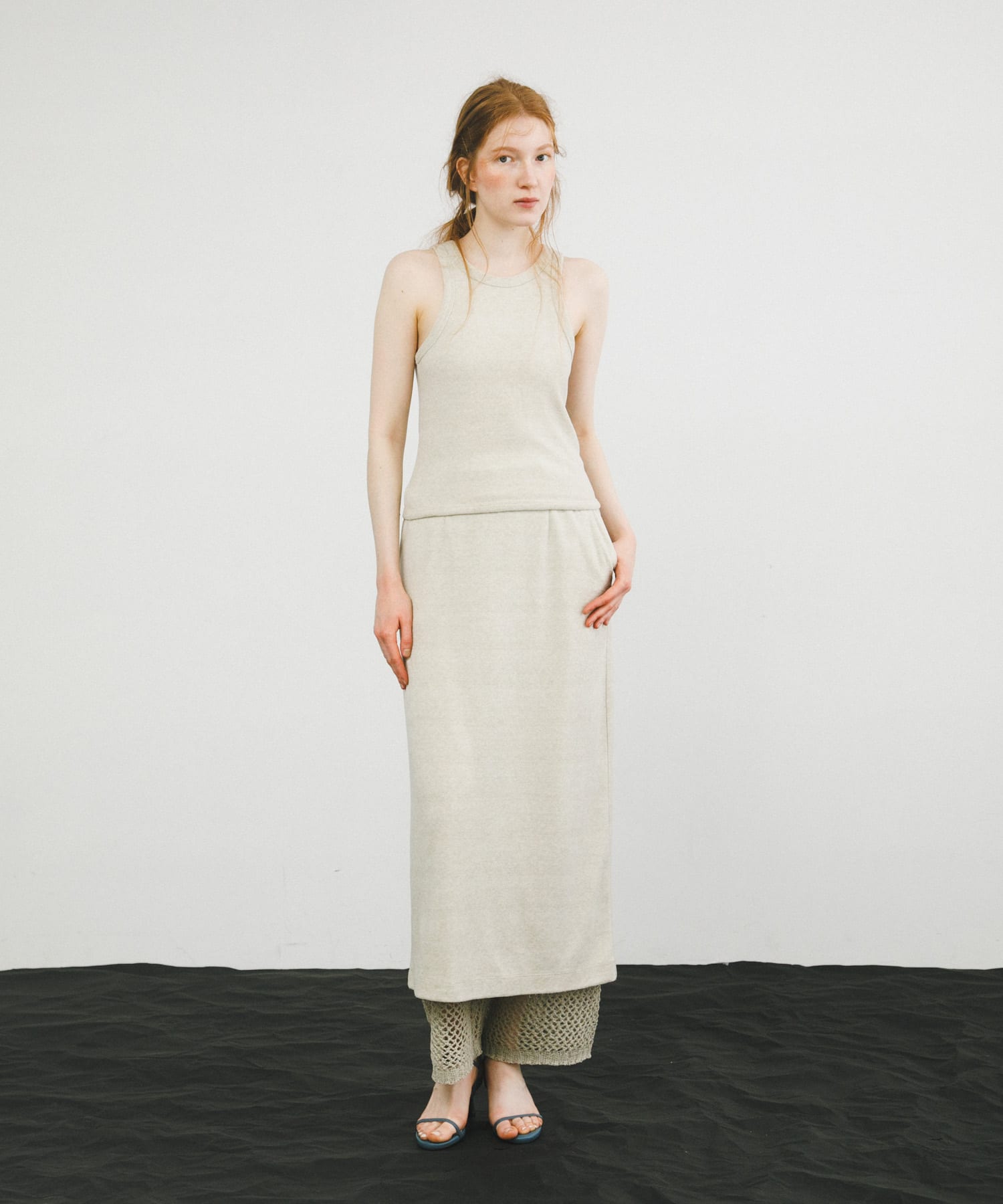 tulle mesh knit pants