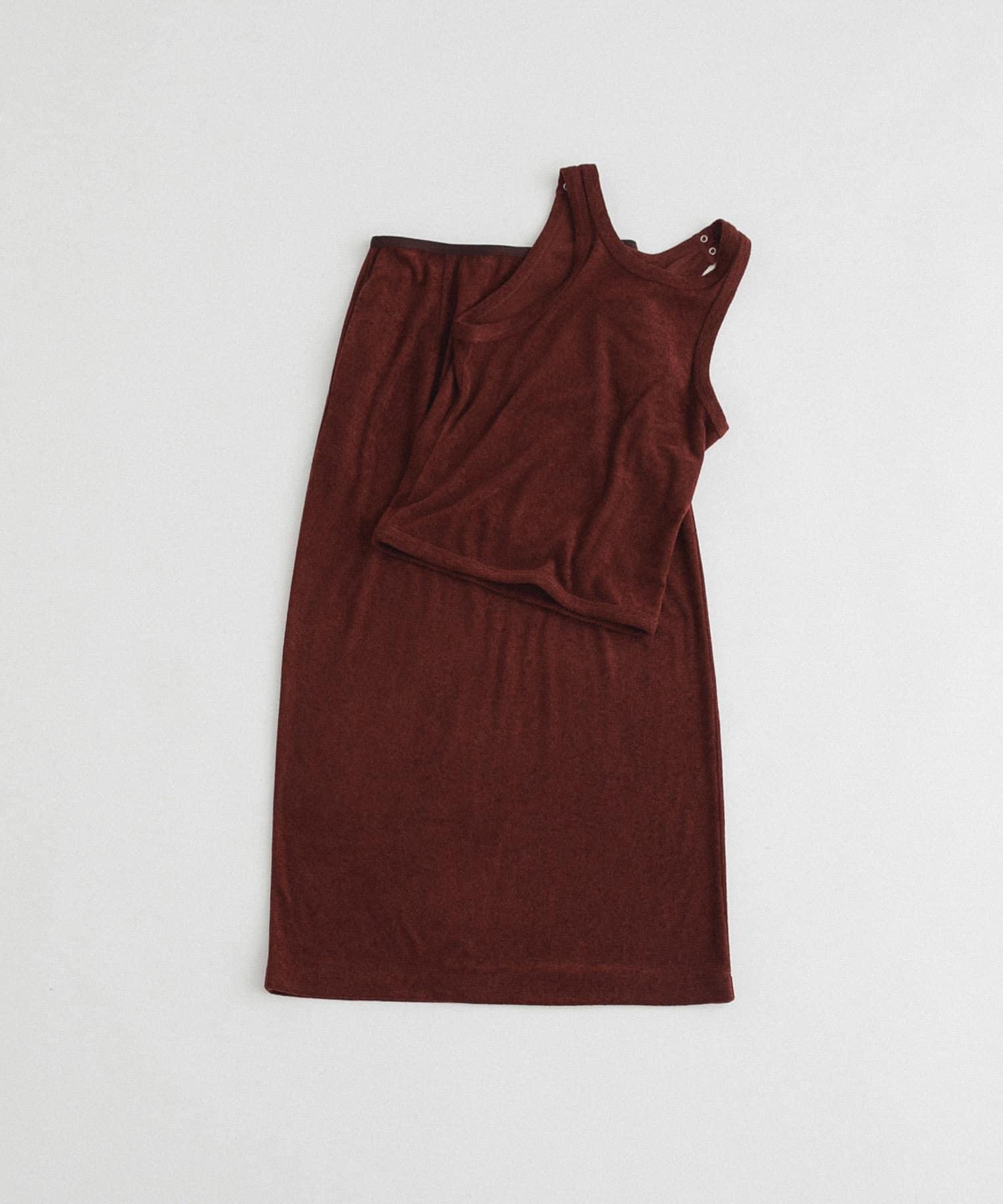 tank skirt set マロン FREE