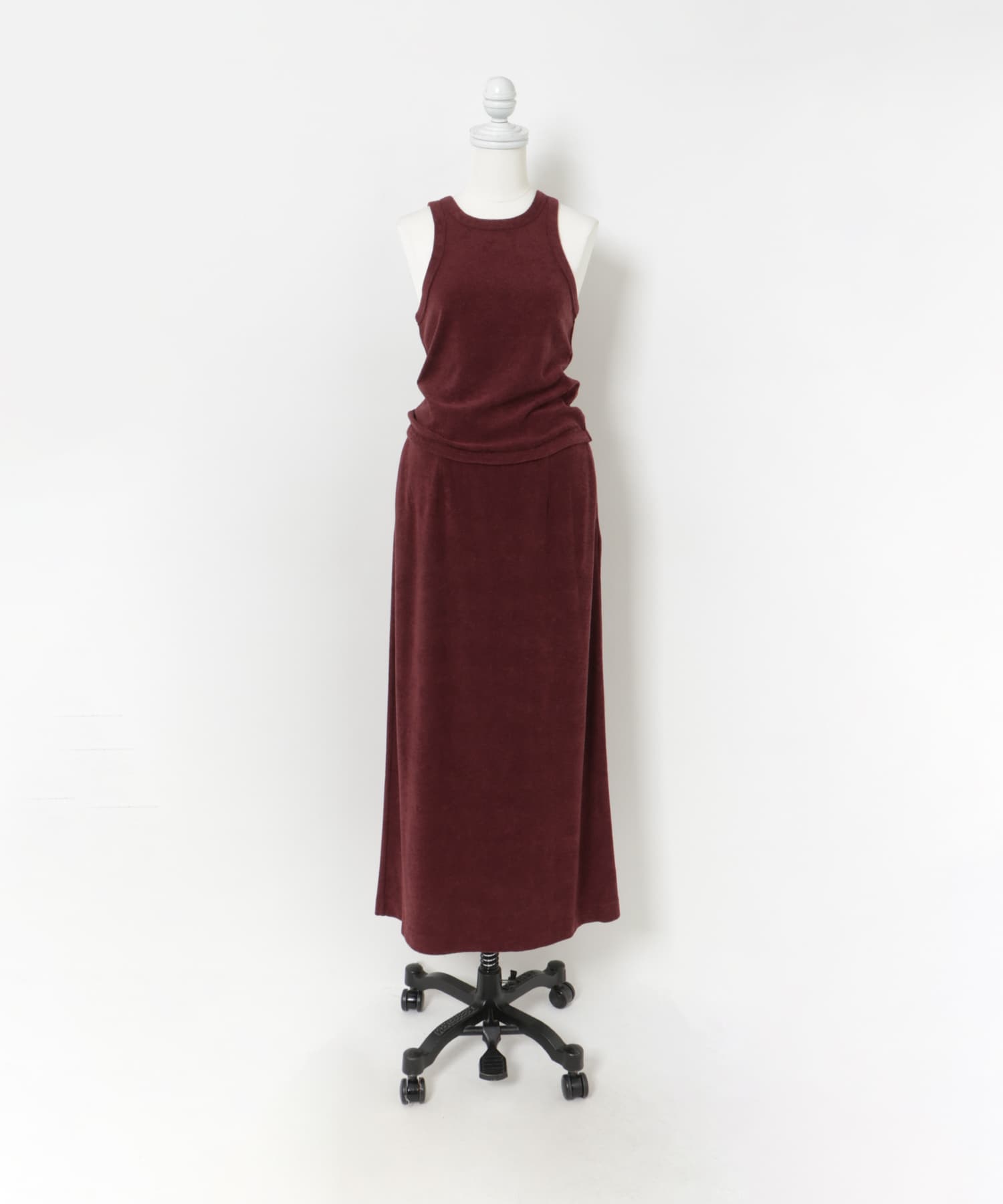 tank skirt set マロン FREE