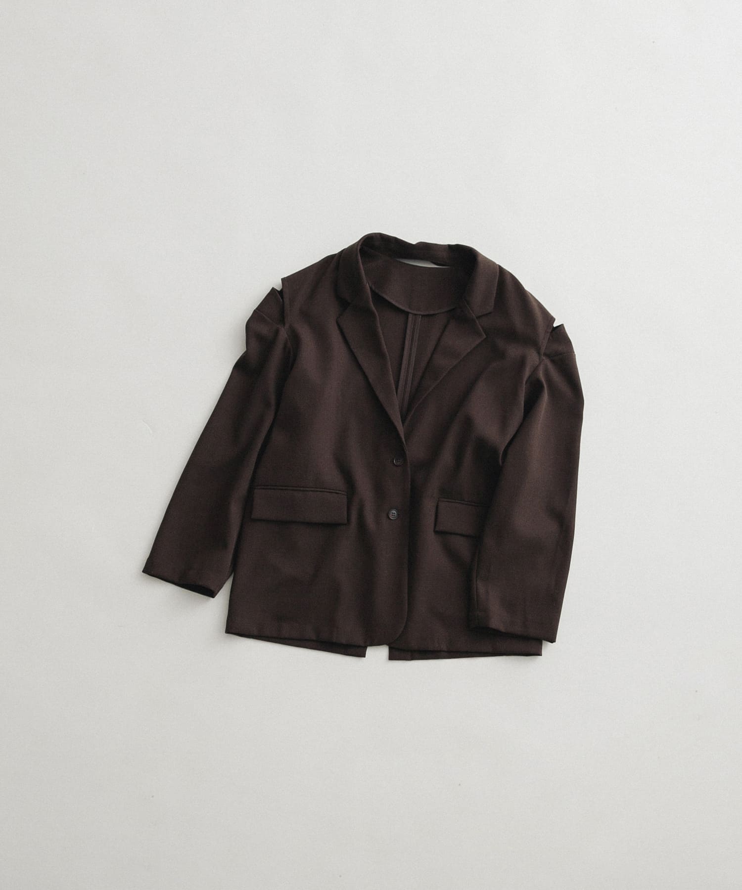 over tailored  jacket チョコレート FREE