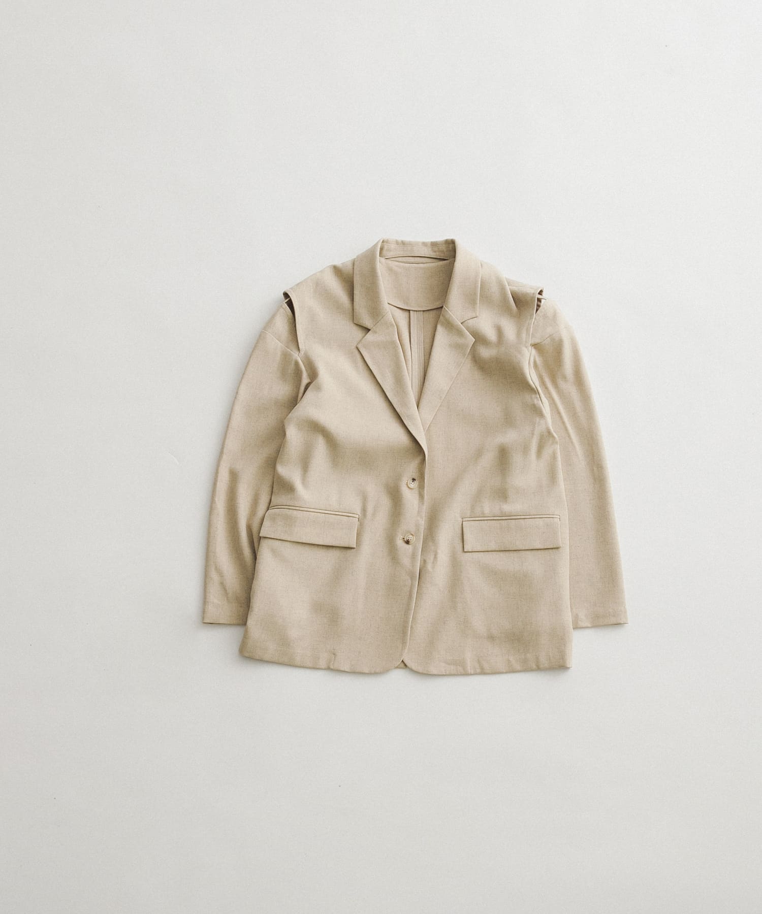 over tailored  jacket クリーム FREE