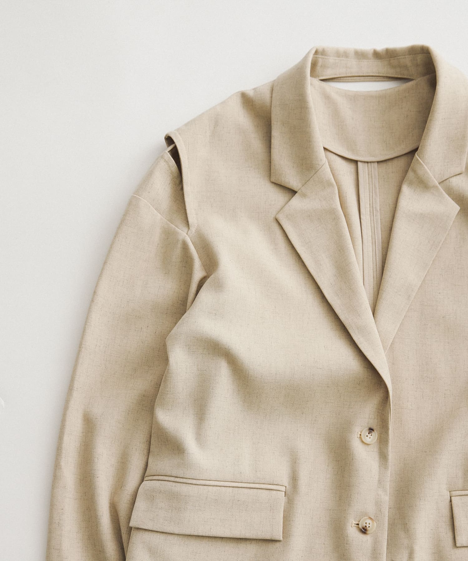 over tailored  jacket クリーム FREE