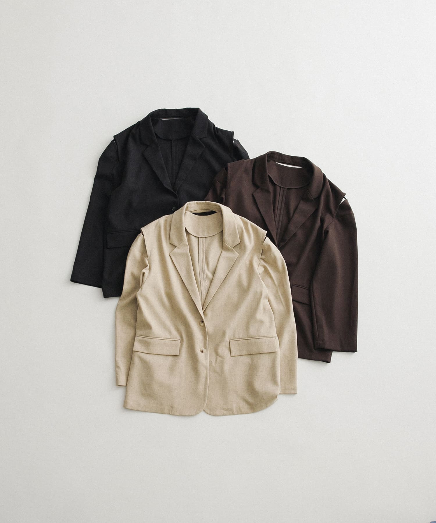 over tailored  jacket クリーム FREE