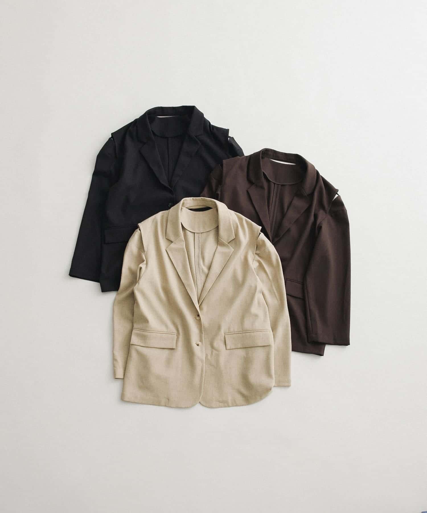 over tailored  jacket クリーム FREE