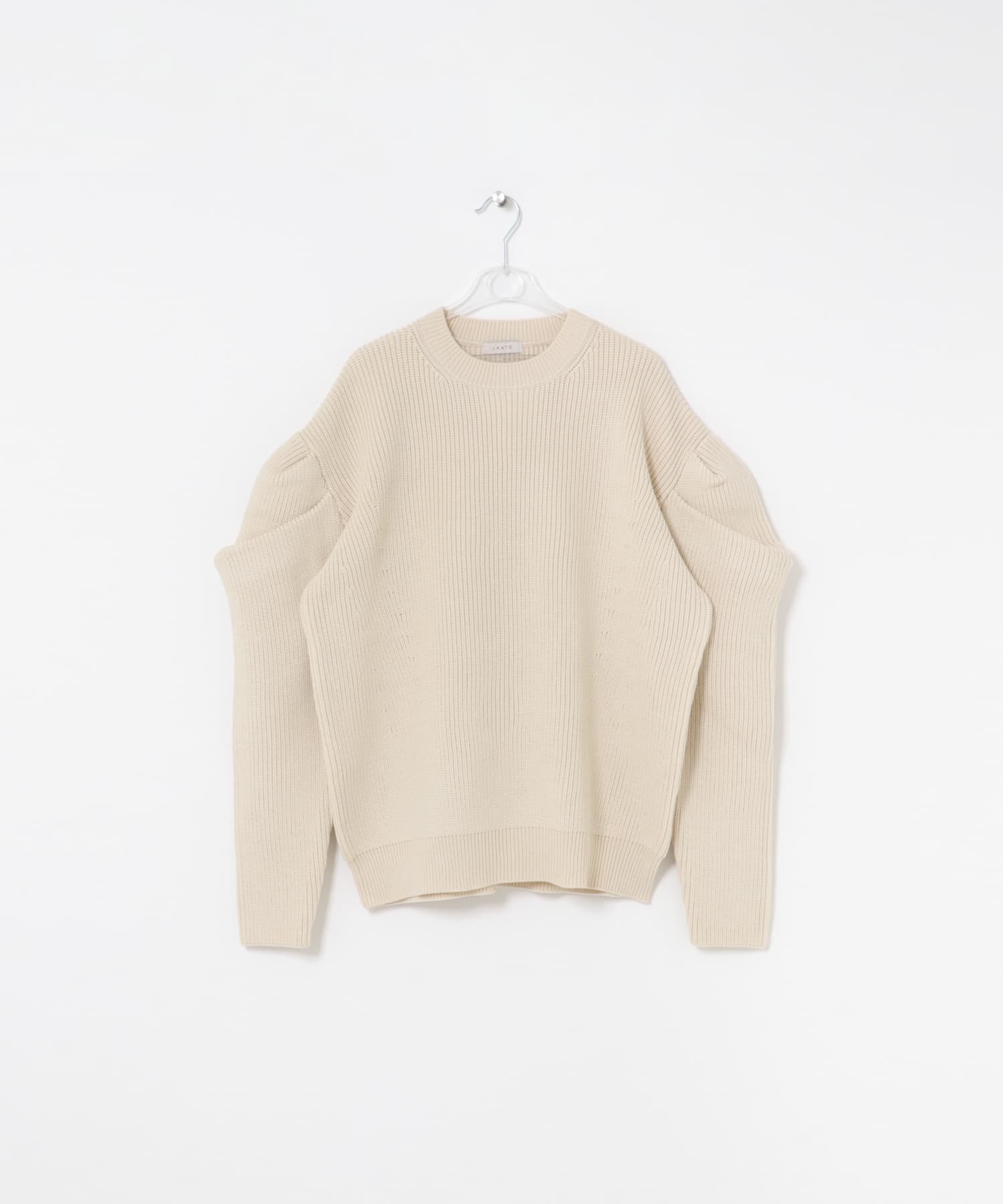 tacked sleeves knit クリーム FREE