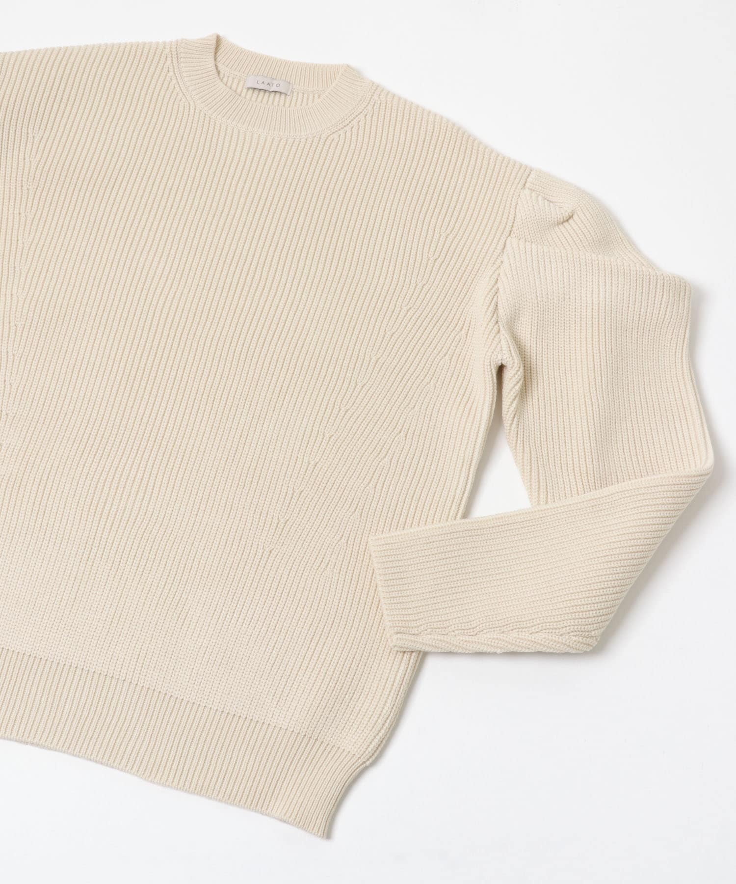 tacked sleeves knit クリーム FREE
