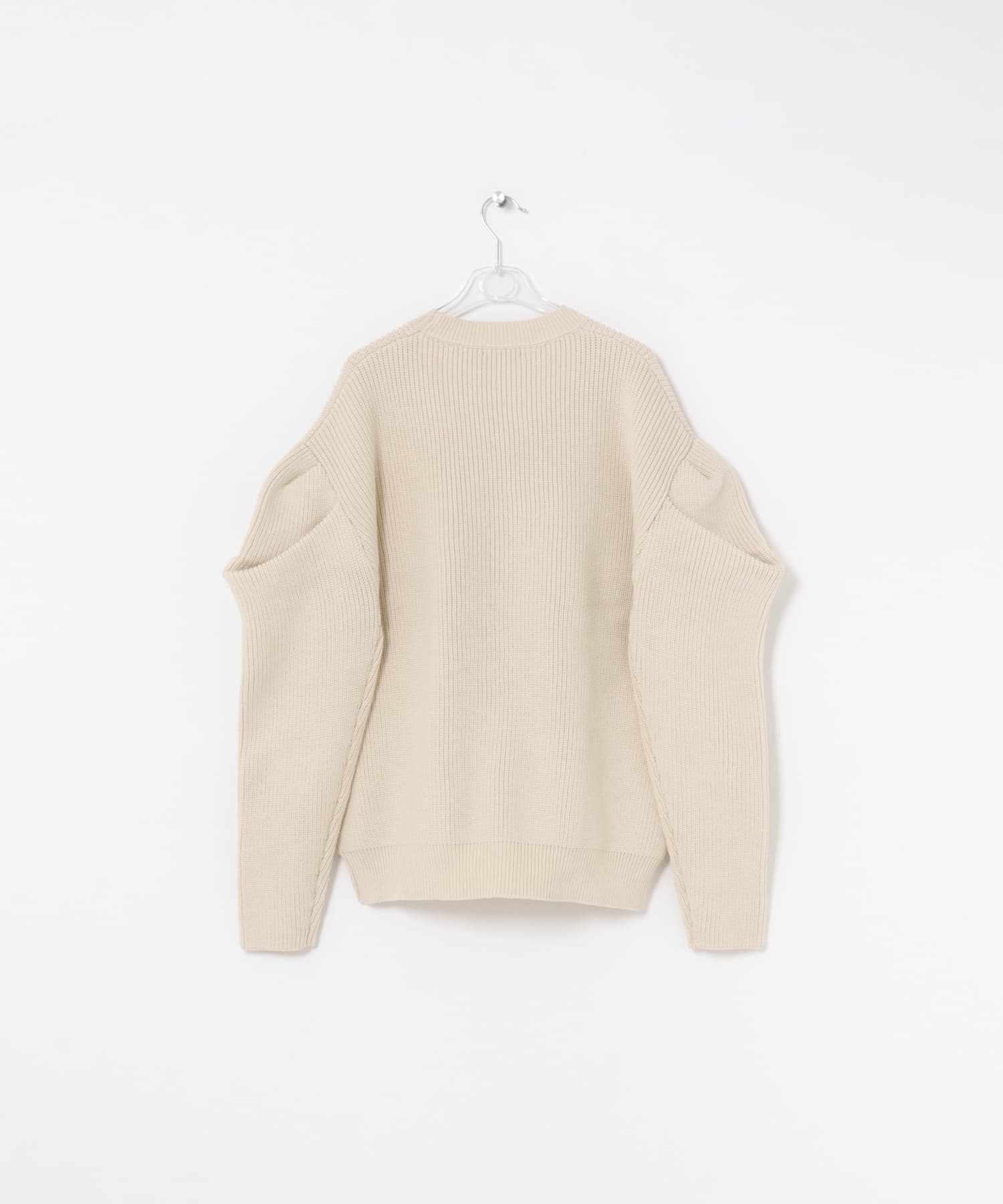 tacked sleeves knit クリーム FREE