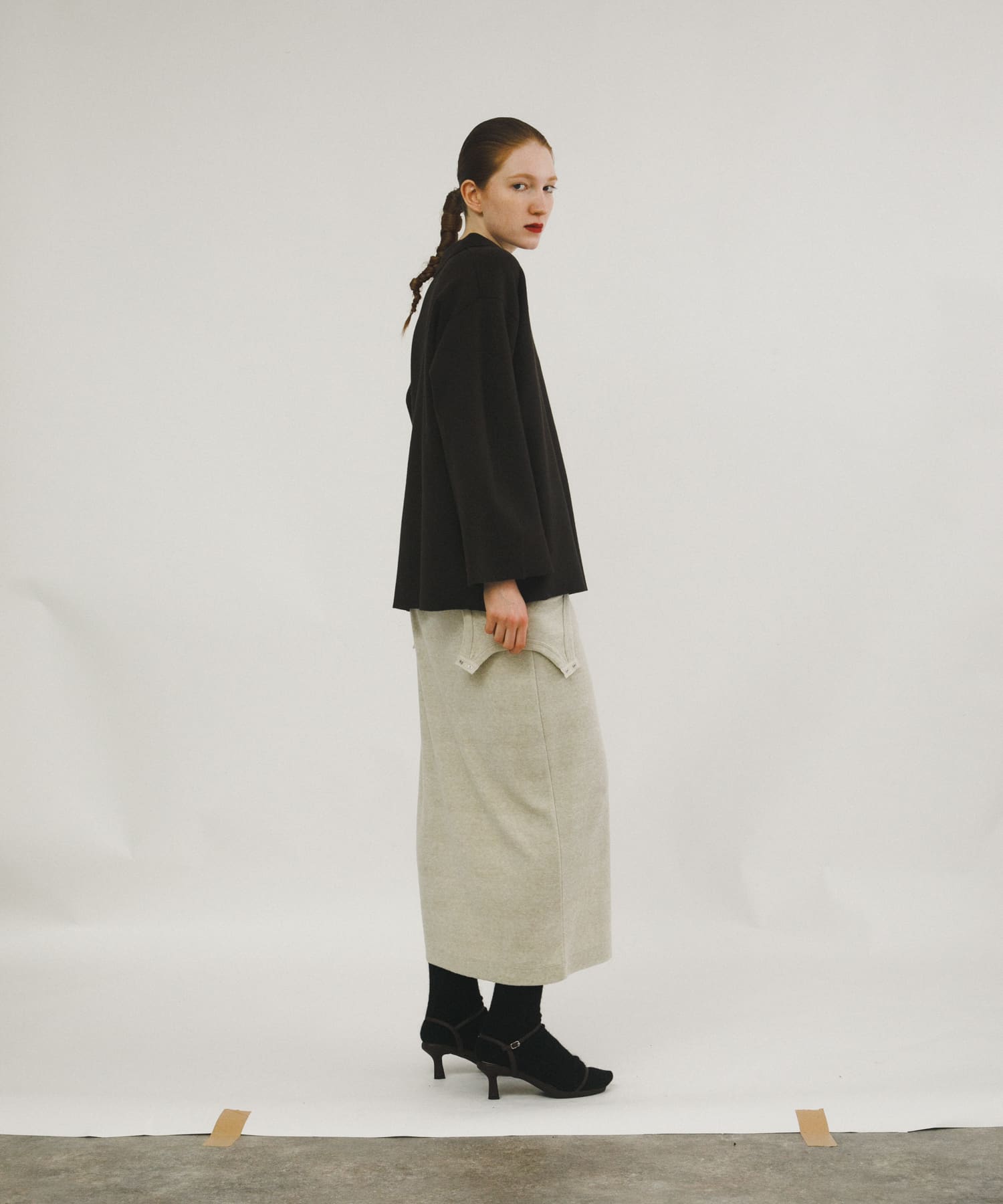 sweat style polo knit チョコレート FREE