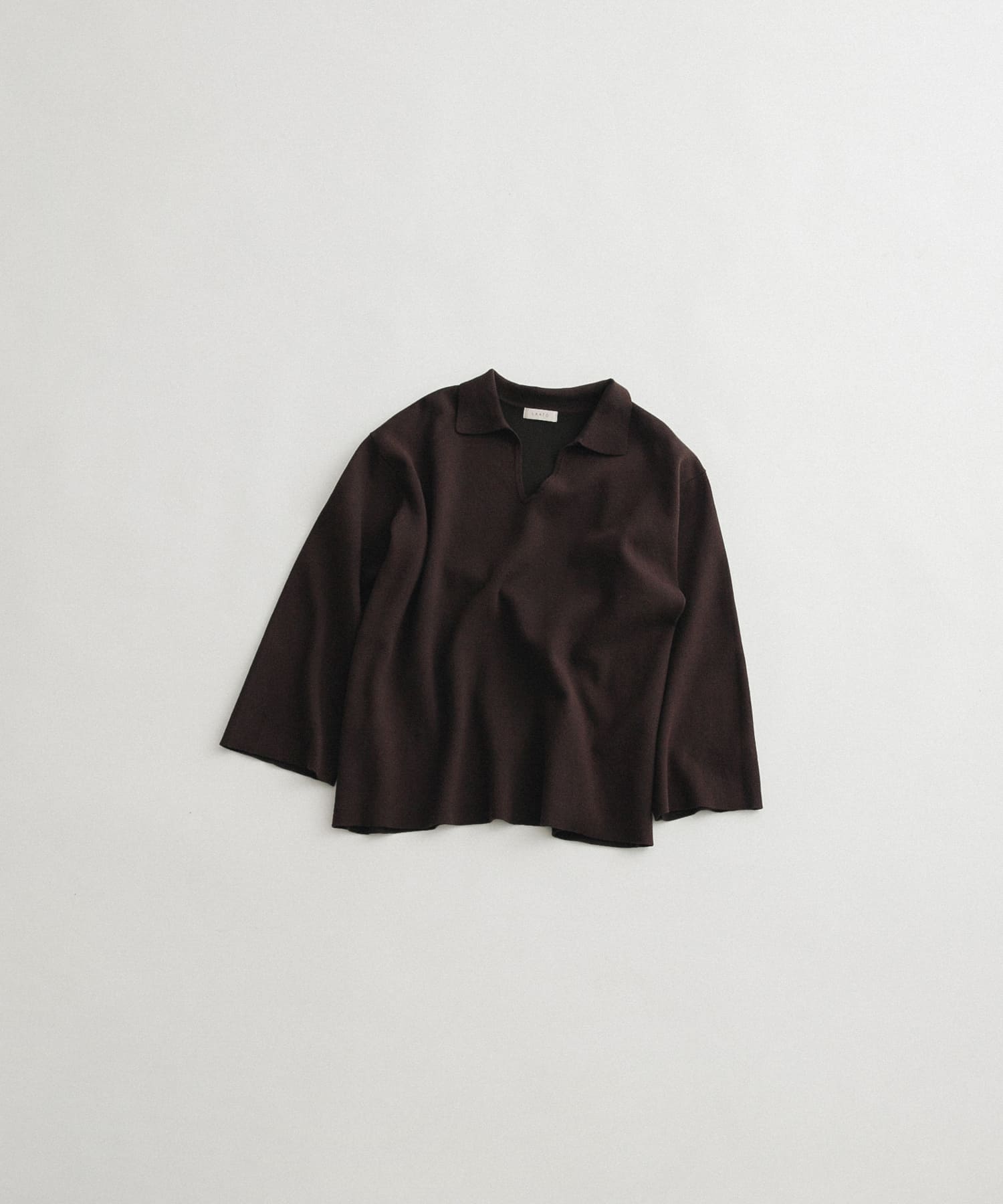 sweat style polo knit チョコレート FREE