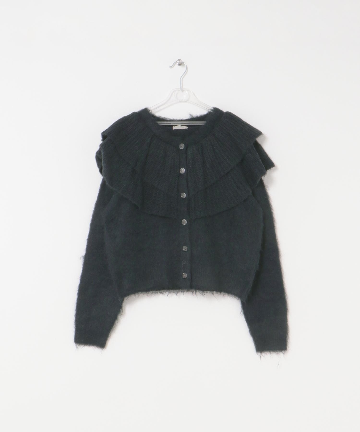 frill frill knit cardigan モス FREE
