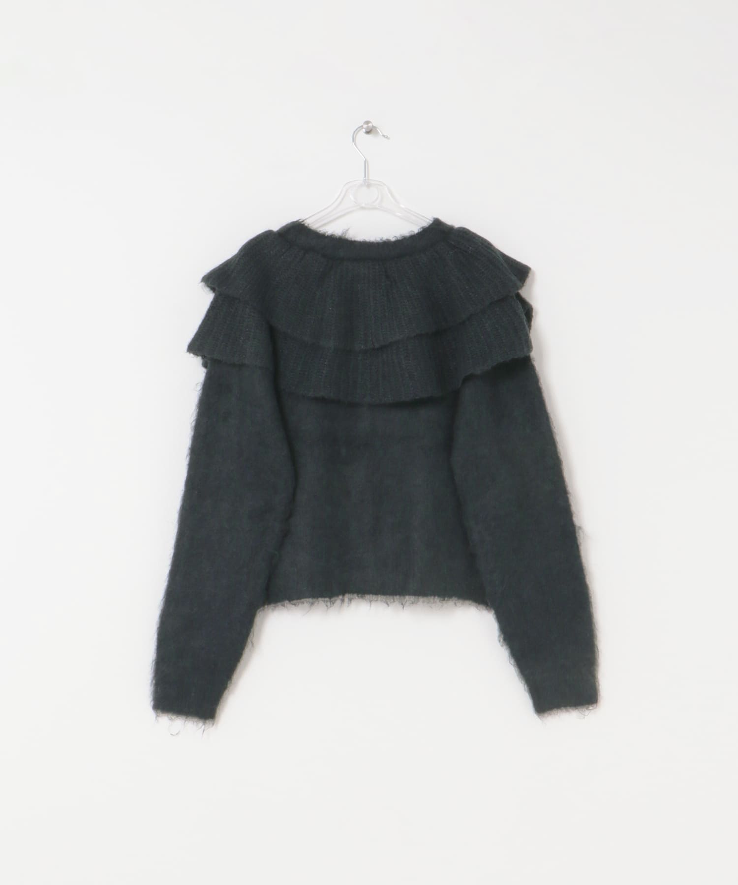 frill frill knit cardigan モス FREE