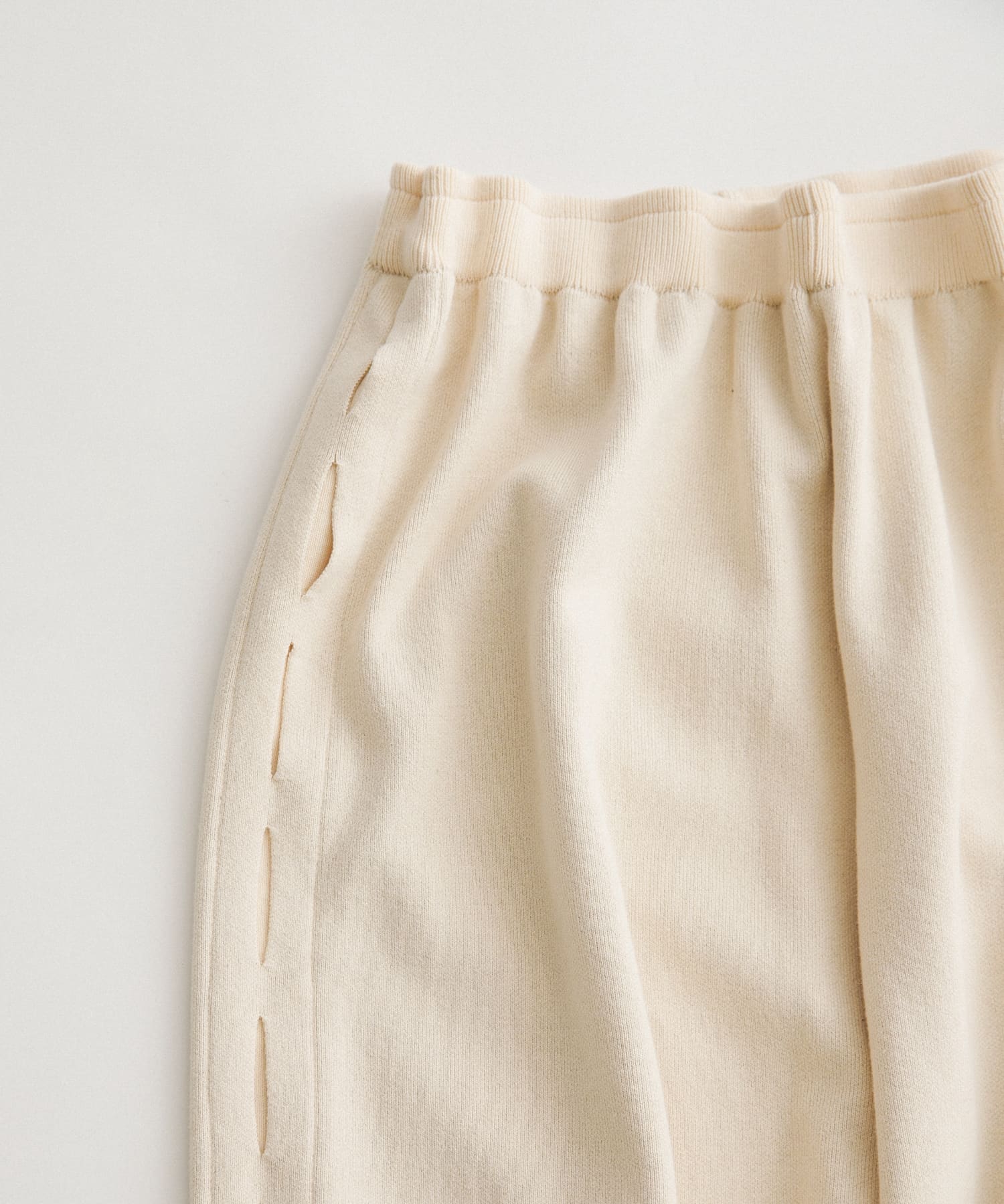 sweat style knit pants クリーム FREE