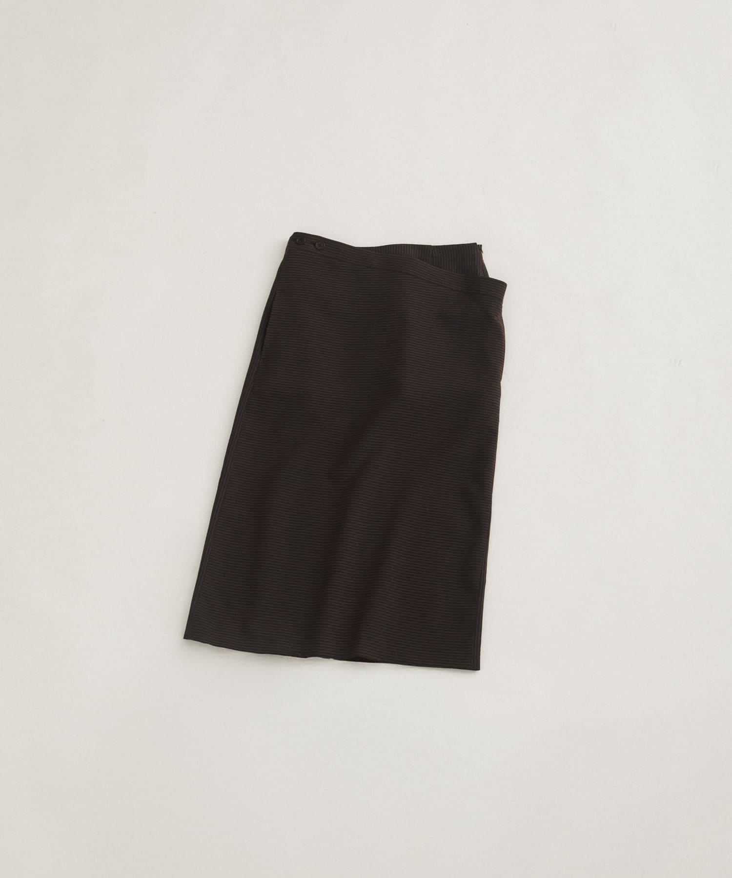 stripe midi skirt マロン FREE