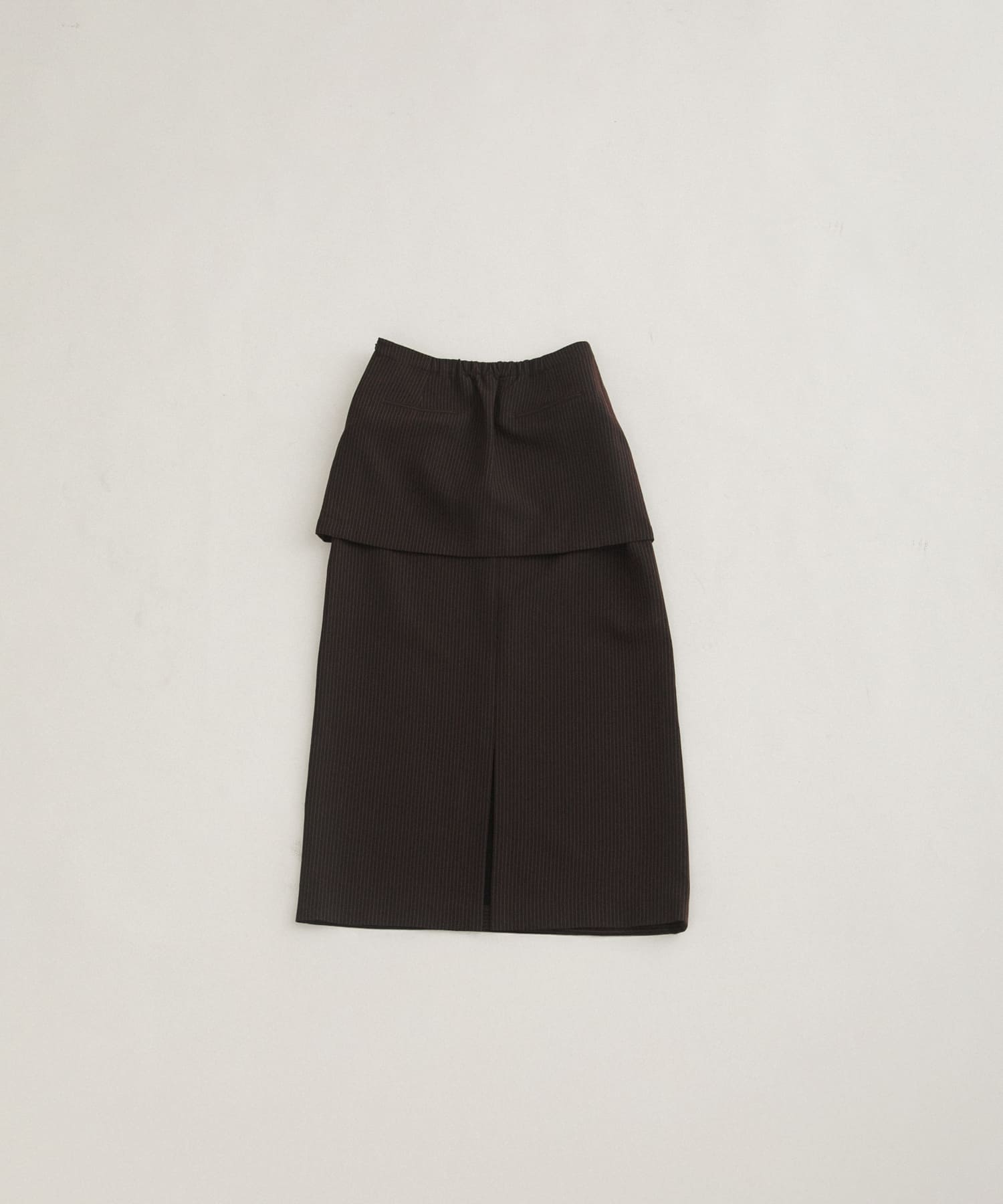 stripe midi skirt マロン FREE