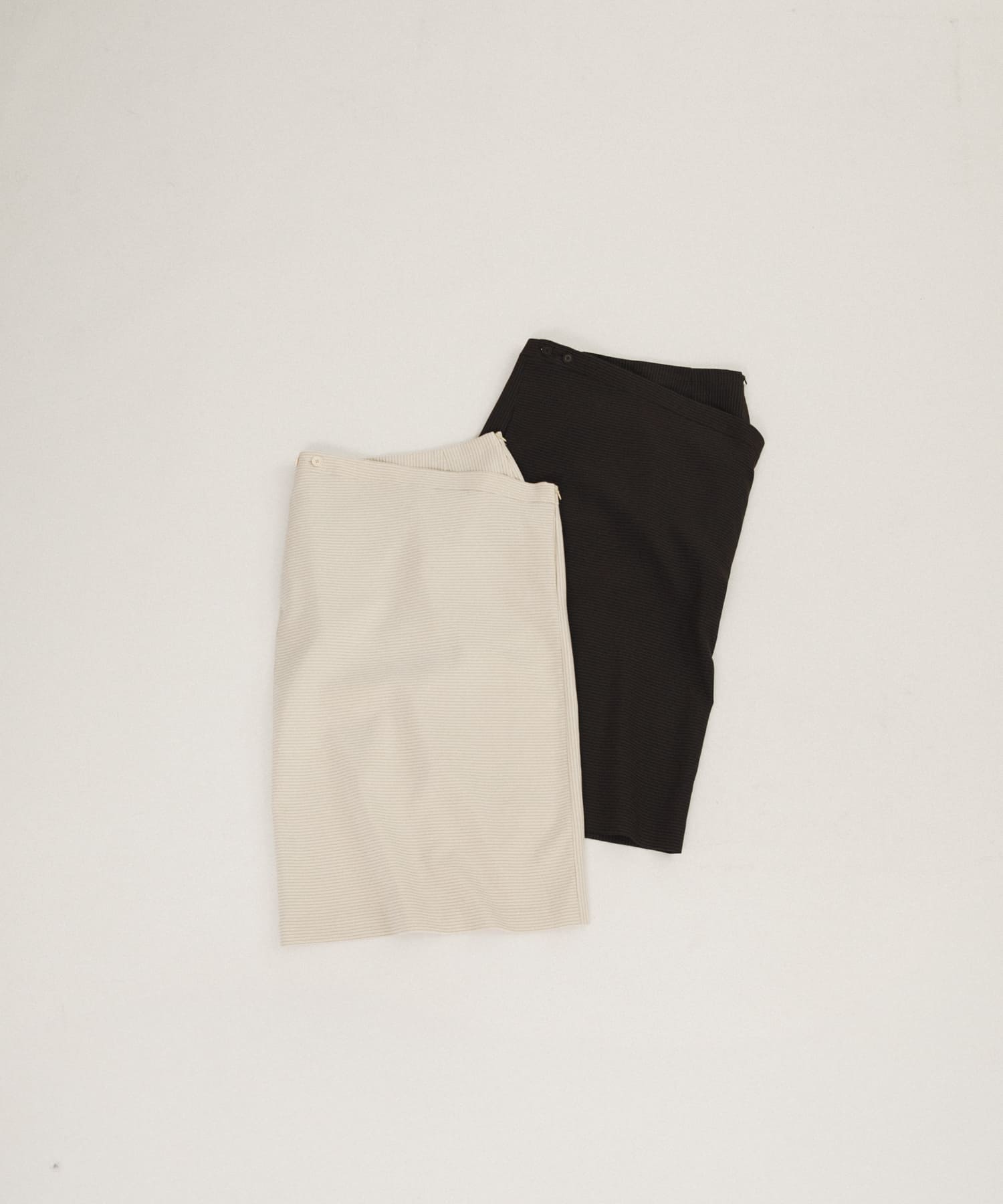 stripe midi skirt マロン FREE