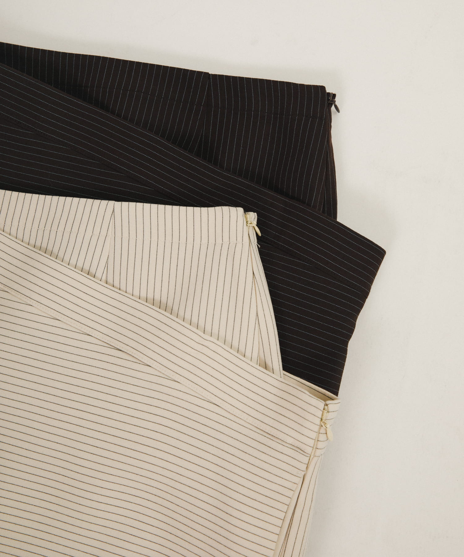 stripe midi skirt マロン FREE