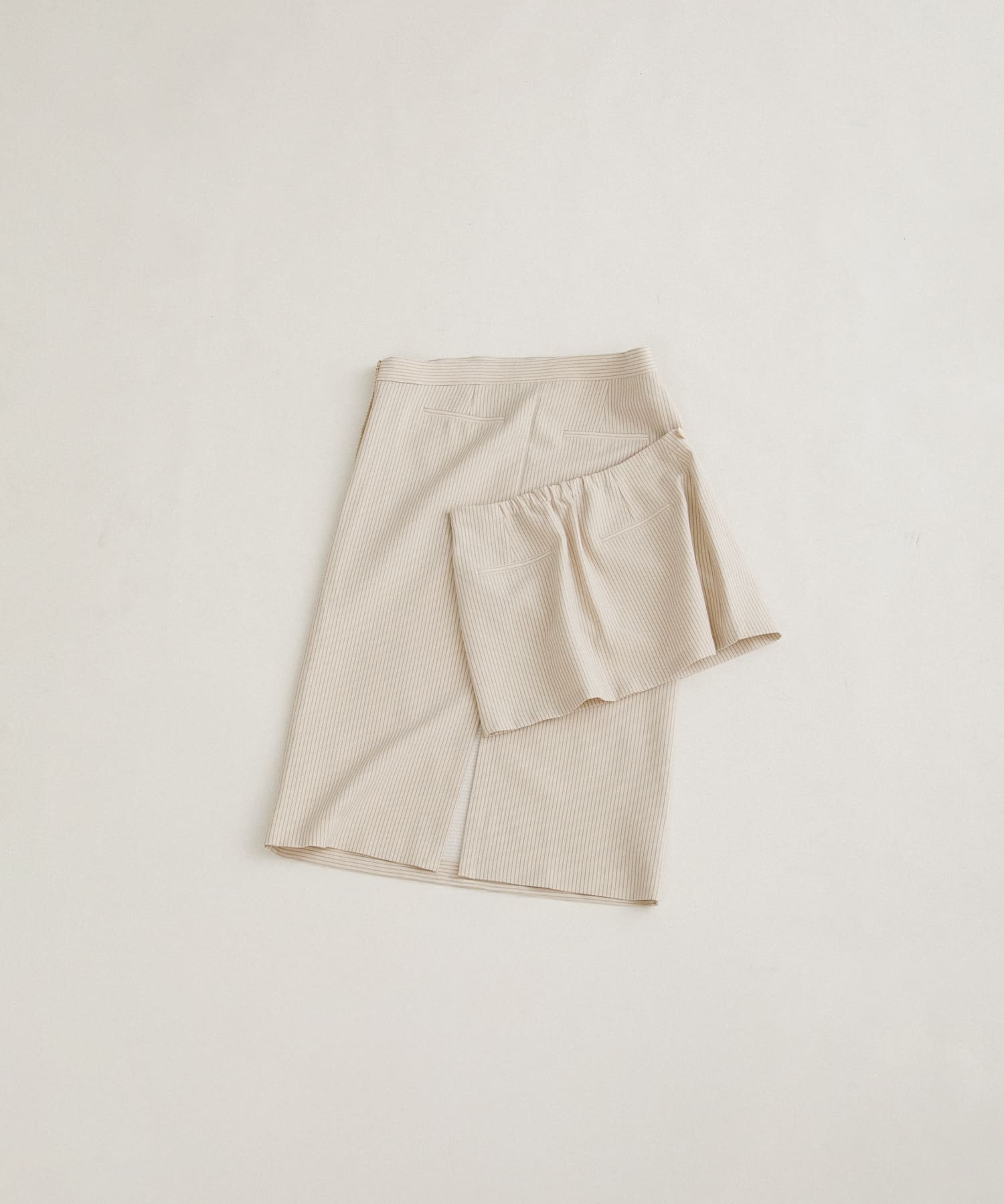 stripe midi skirt クリーム FREE