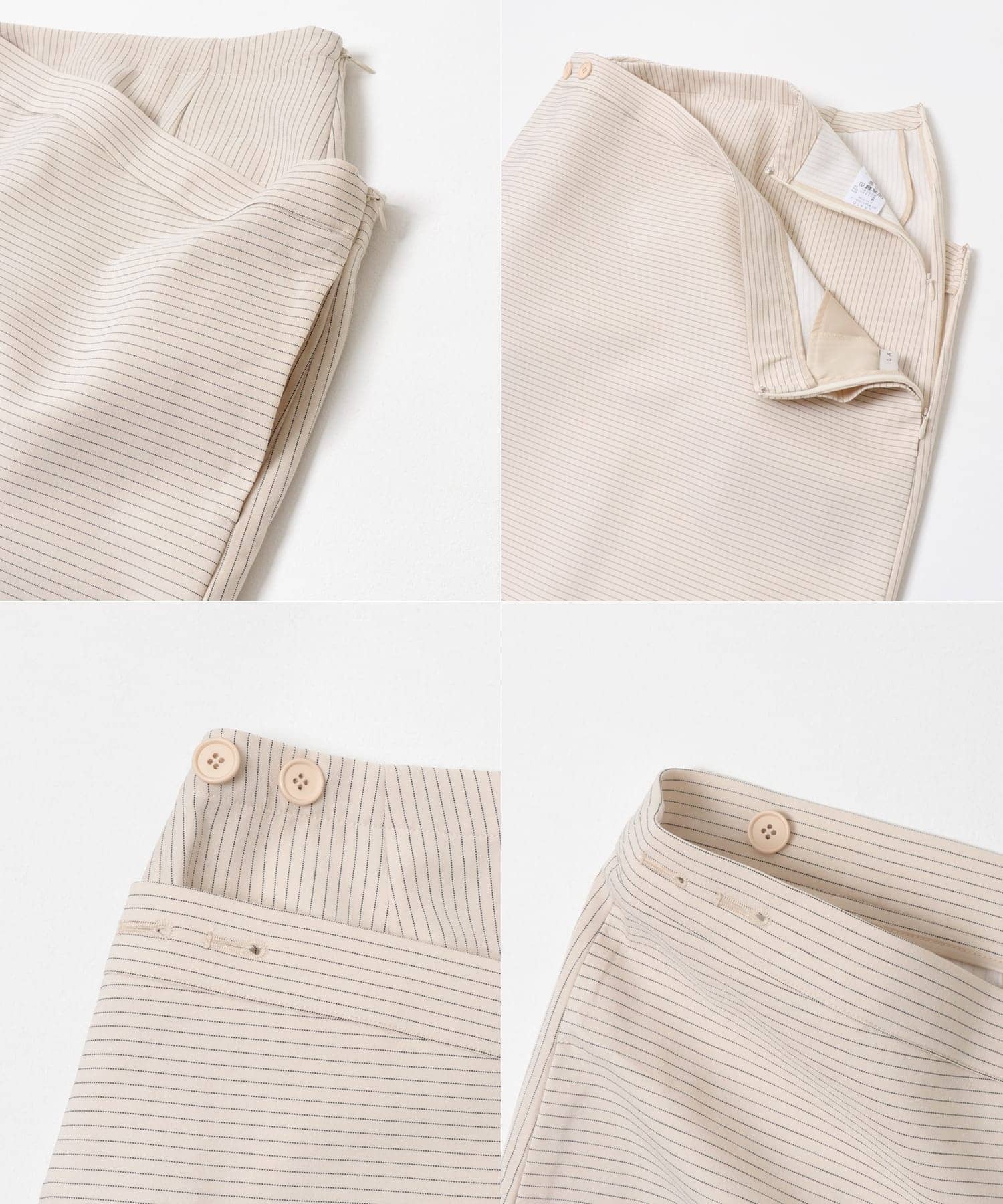 stripe midi skirt クリーム FREE