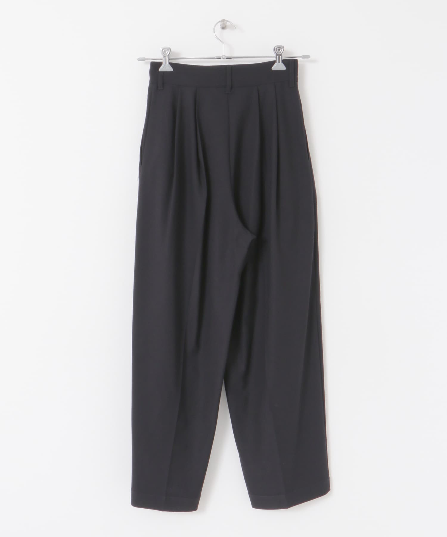 Audrey and John Wad　ワイドタックテーパードパンツ nvy S